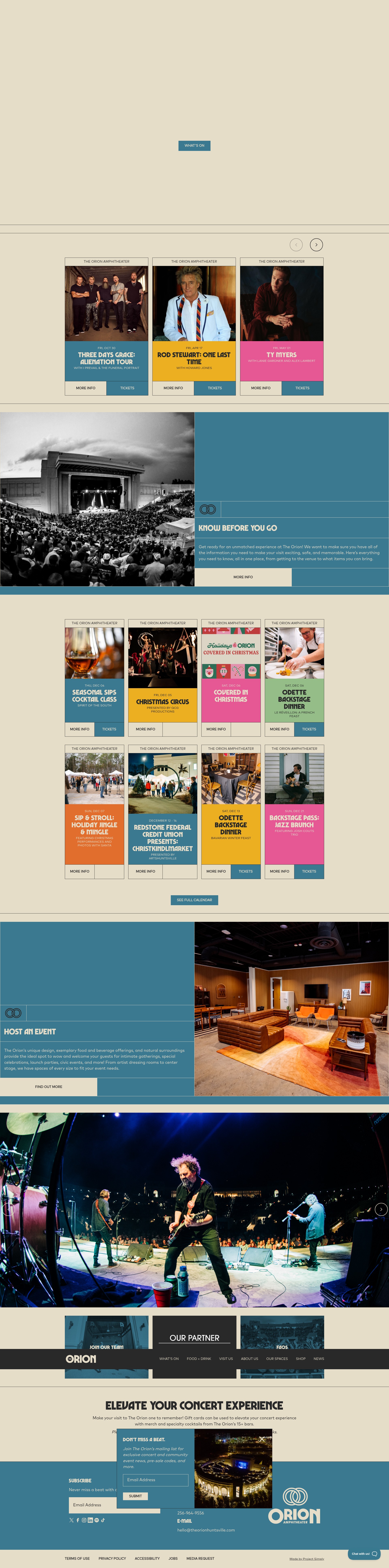Screenshot of theorionhuntsville.com