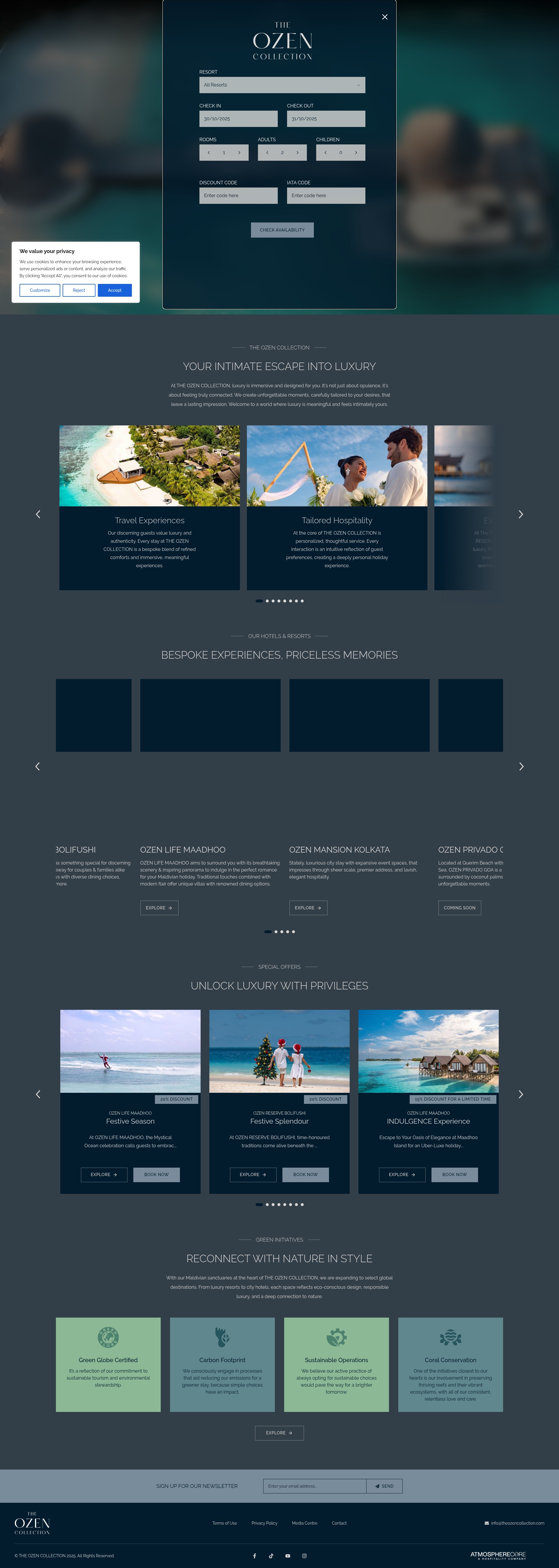 Screenshot of theozencollection.com