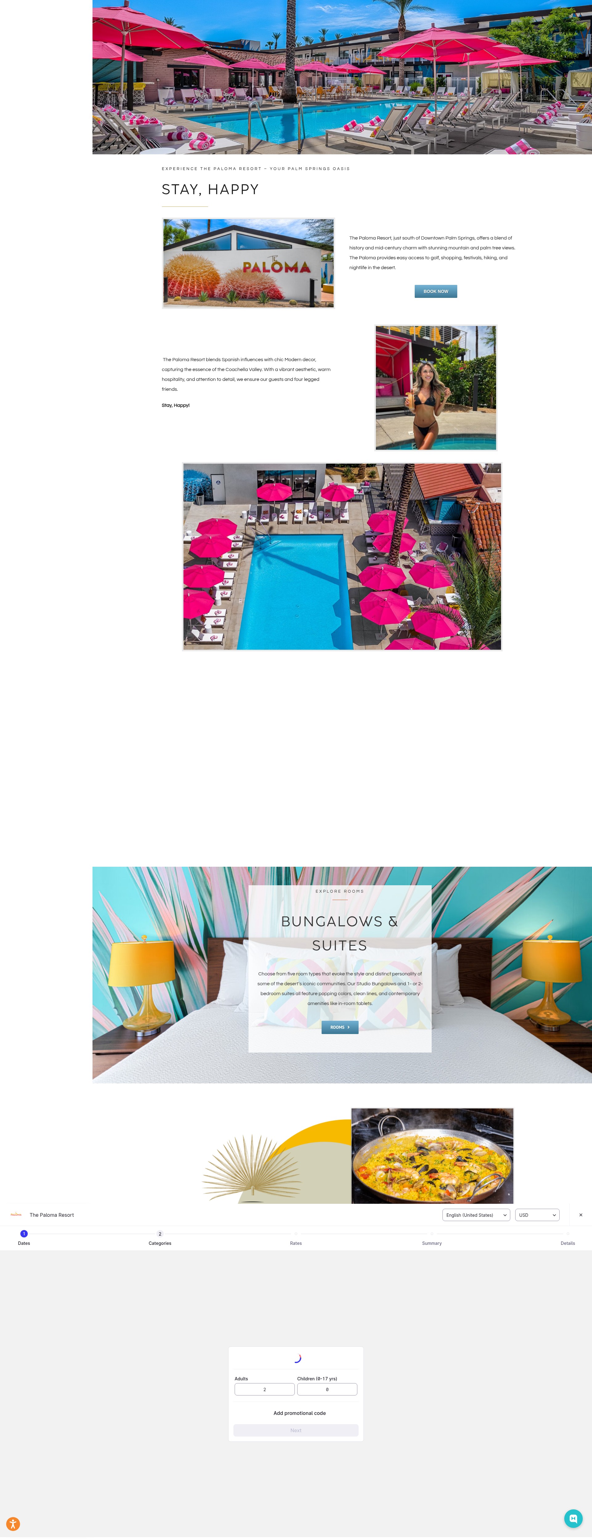 Screenshot of thepalomaresort.com