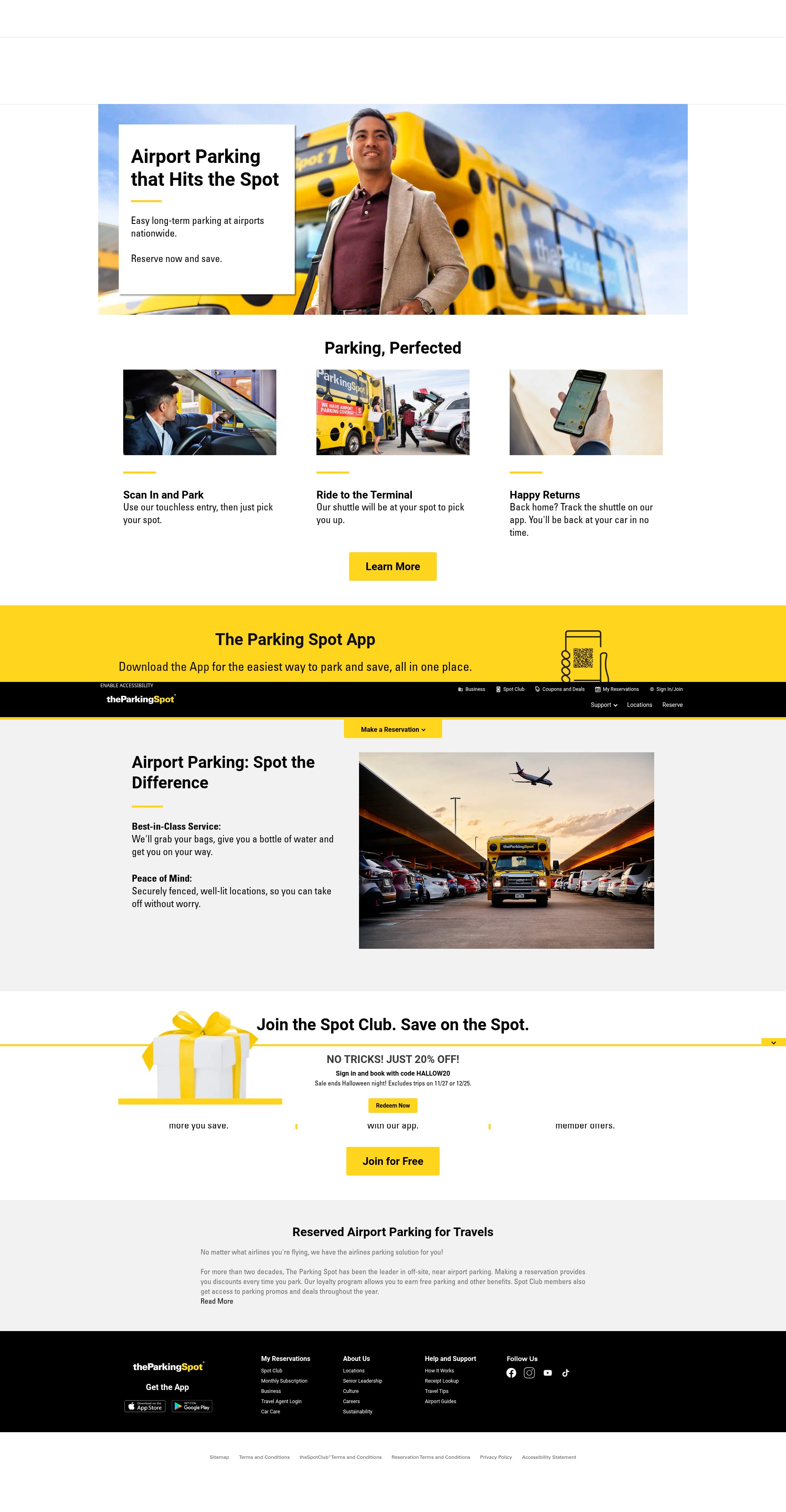 Screenshot of theparkingspot.com