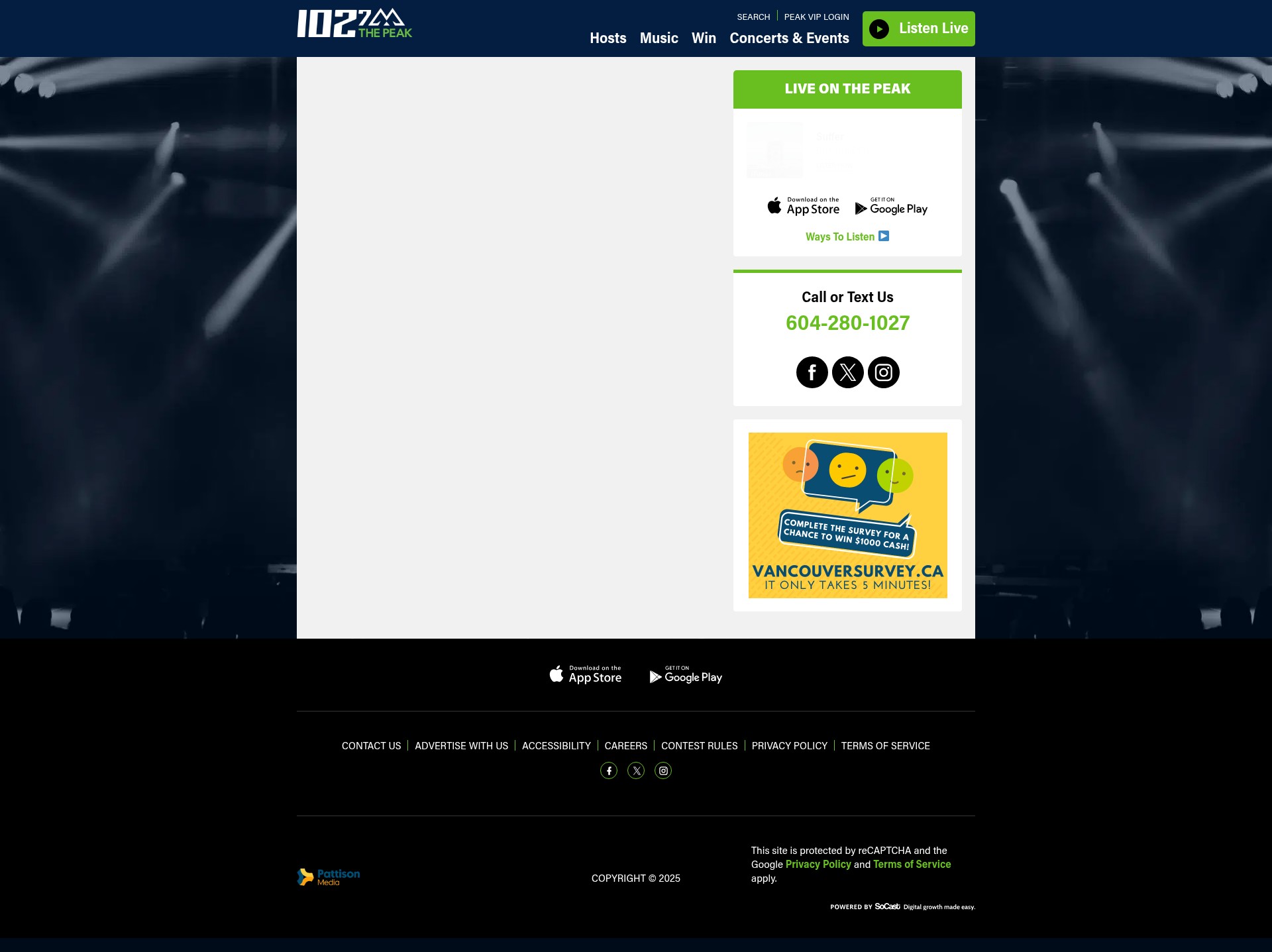 Screenshot of thepeak.fm