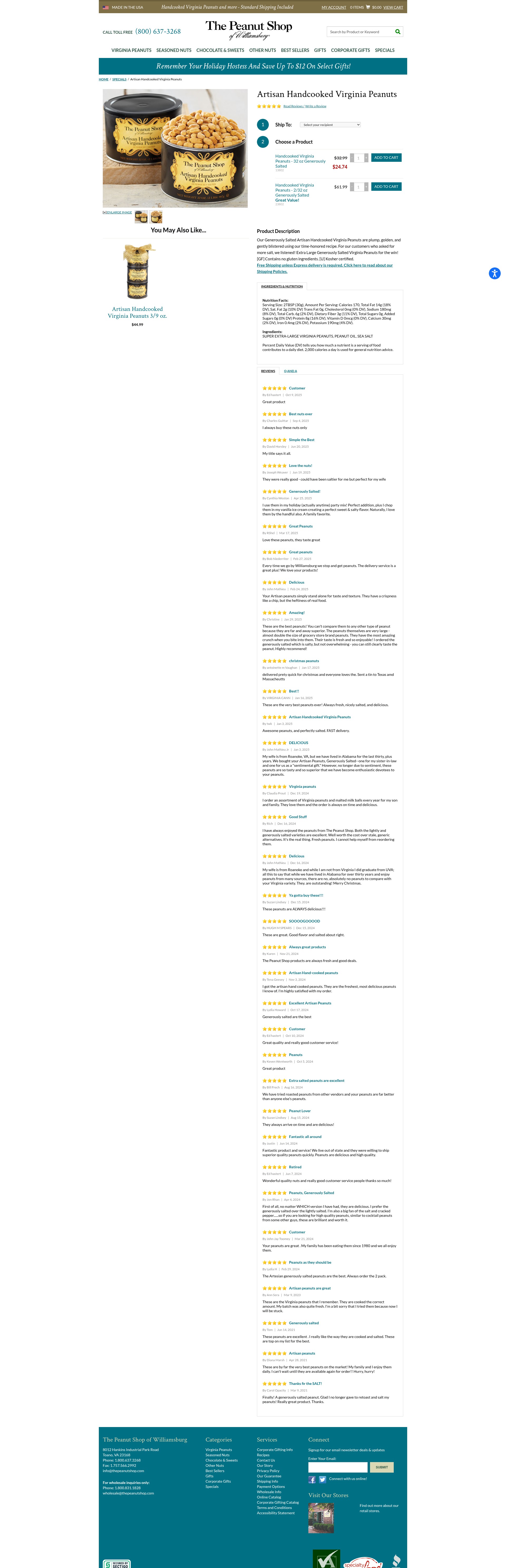 Screenshot of thepeanutshop.com