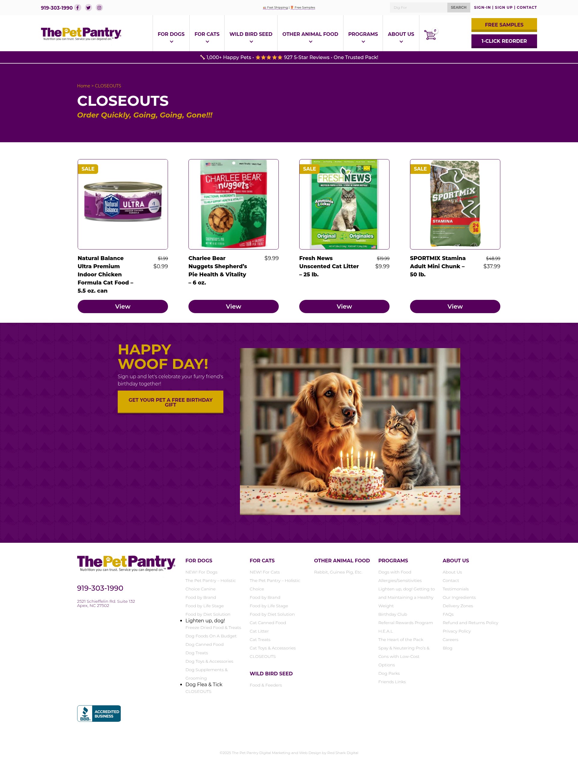 Screenshot of thepetpantry.com
