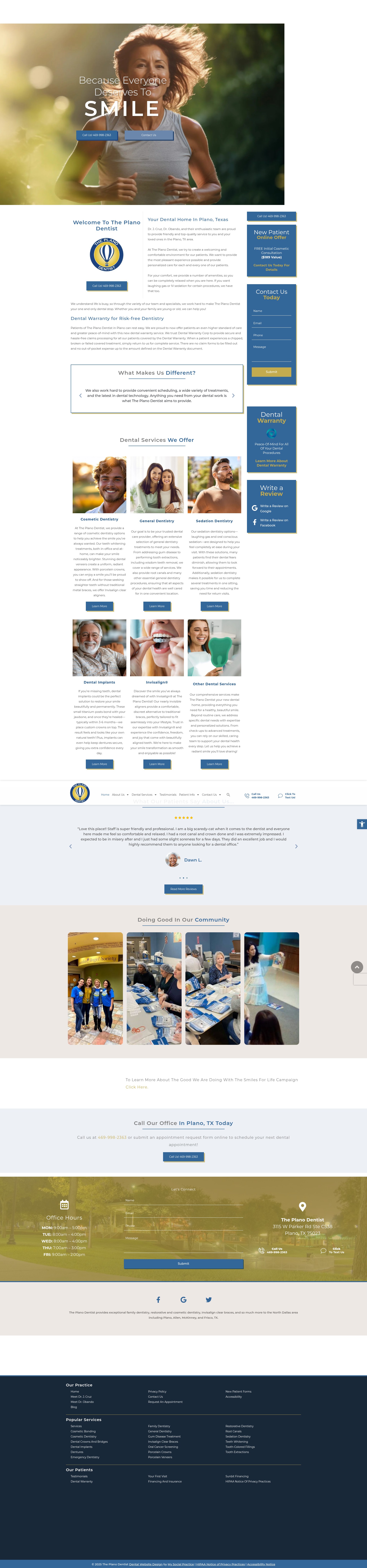 Screenshot of theplanodentist.com
