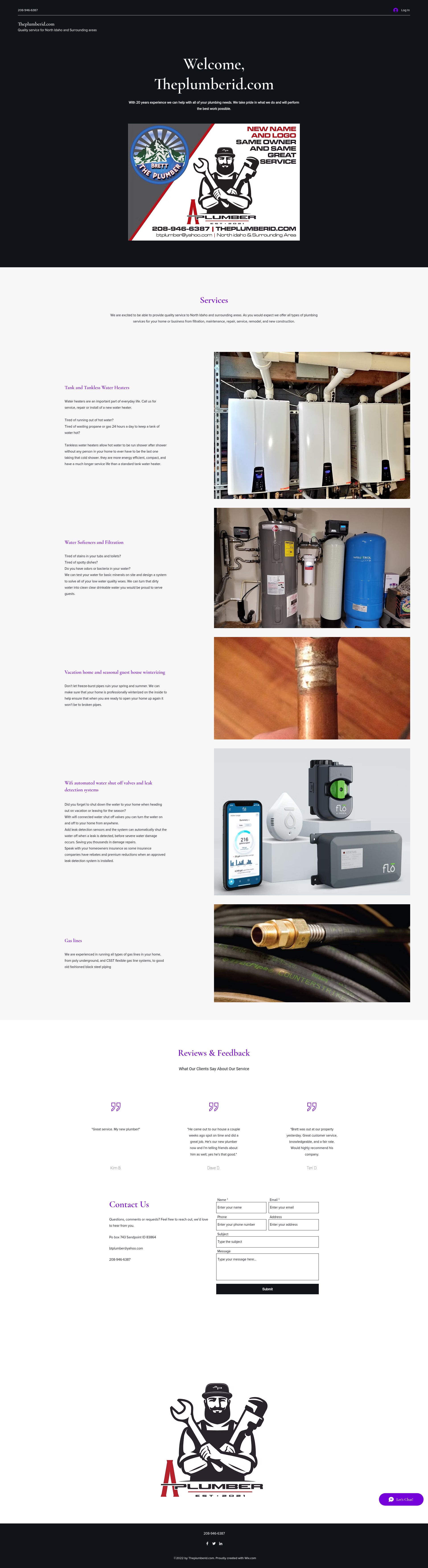 Screenshot of theplumberid.com