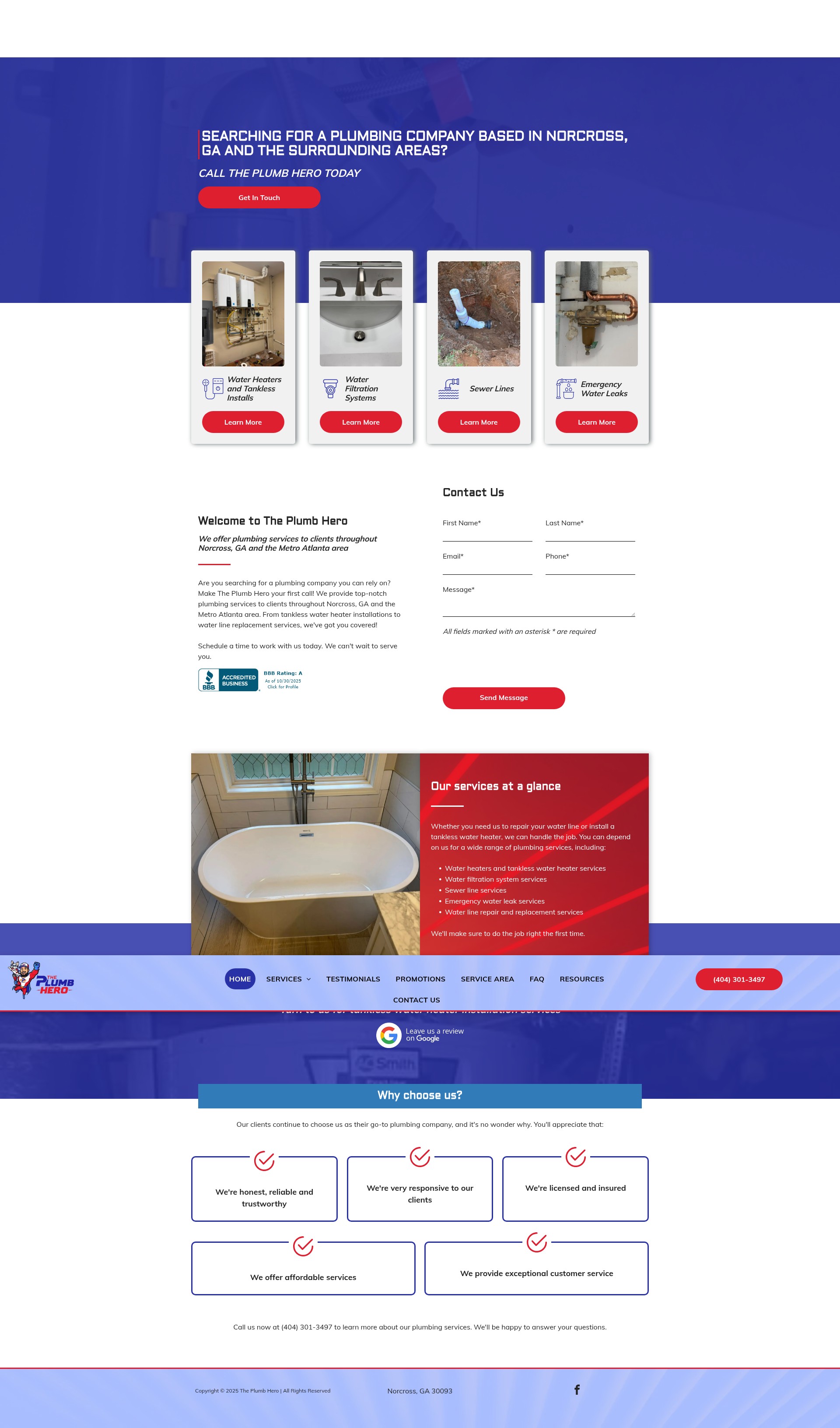 Screenshot of theplumbhero.com
