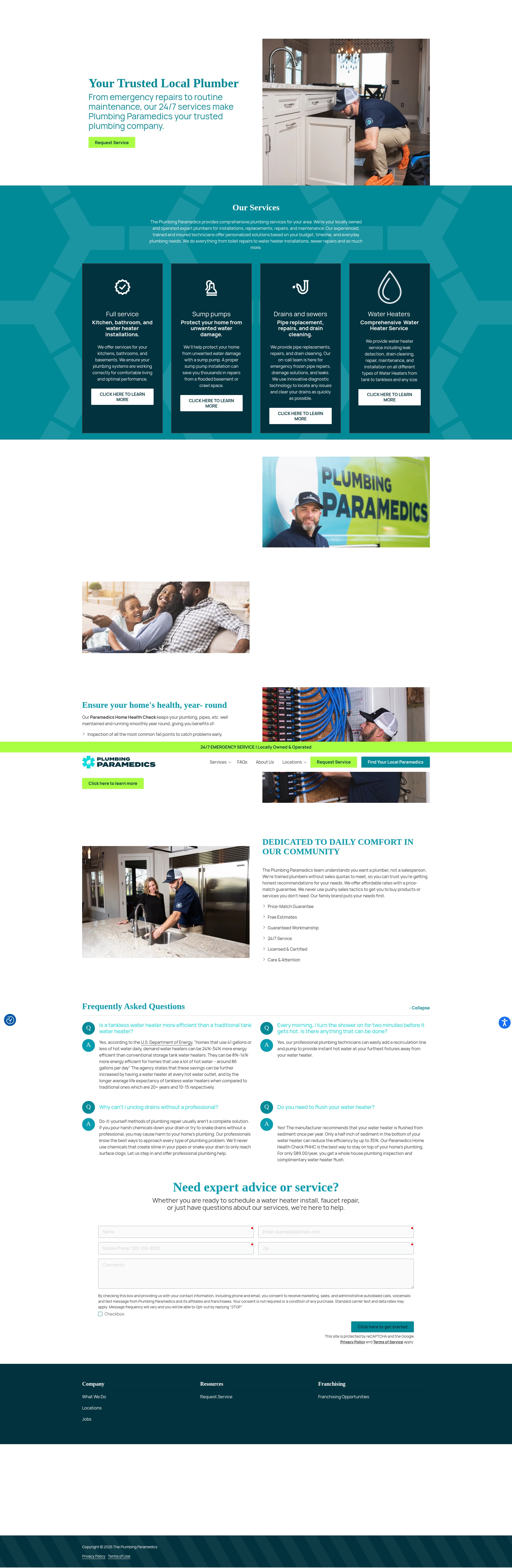 Screenshot of theplumbingparamedics.com