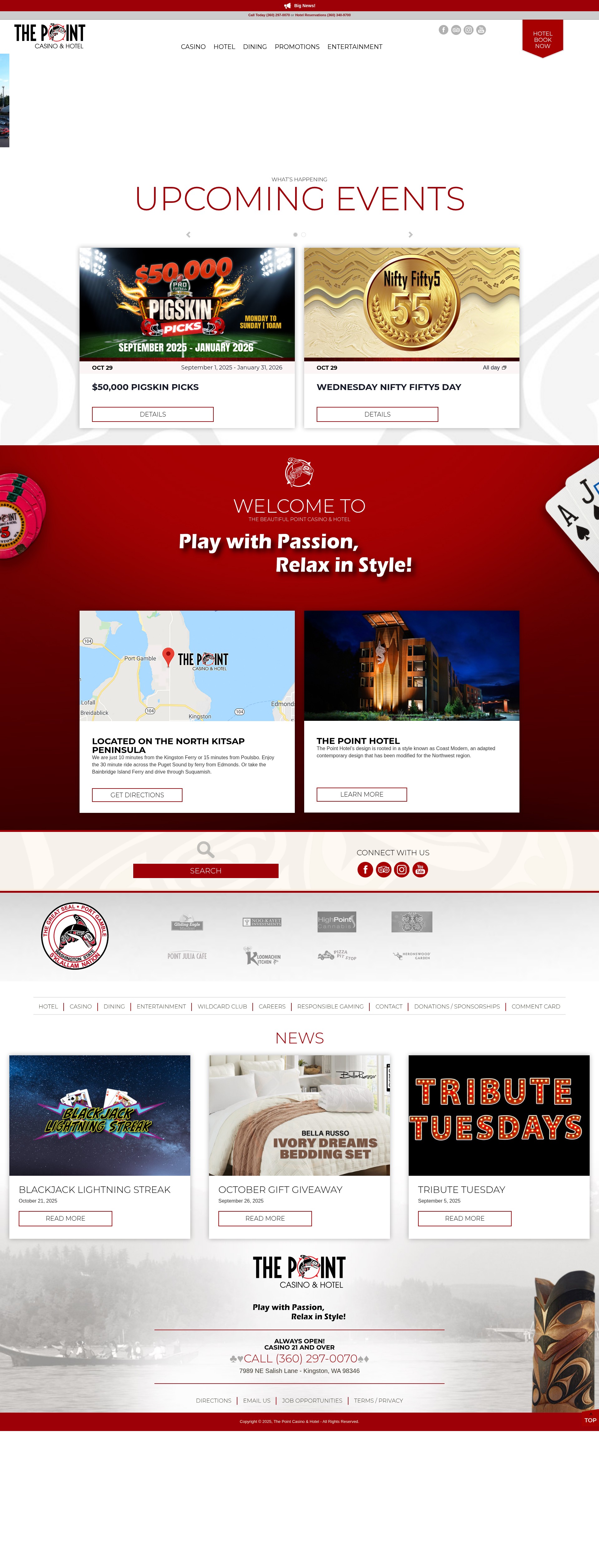 Screenshot of thepointcasinoandhotel.com