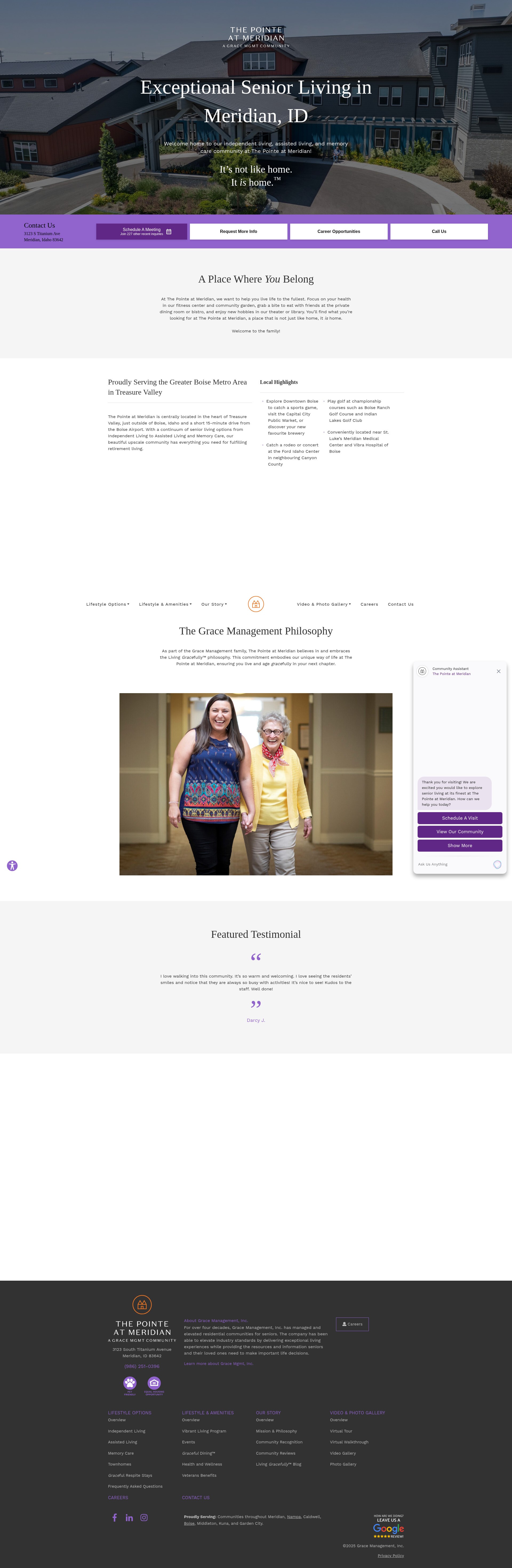 Screenshot of thepointeatmeridian.com