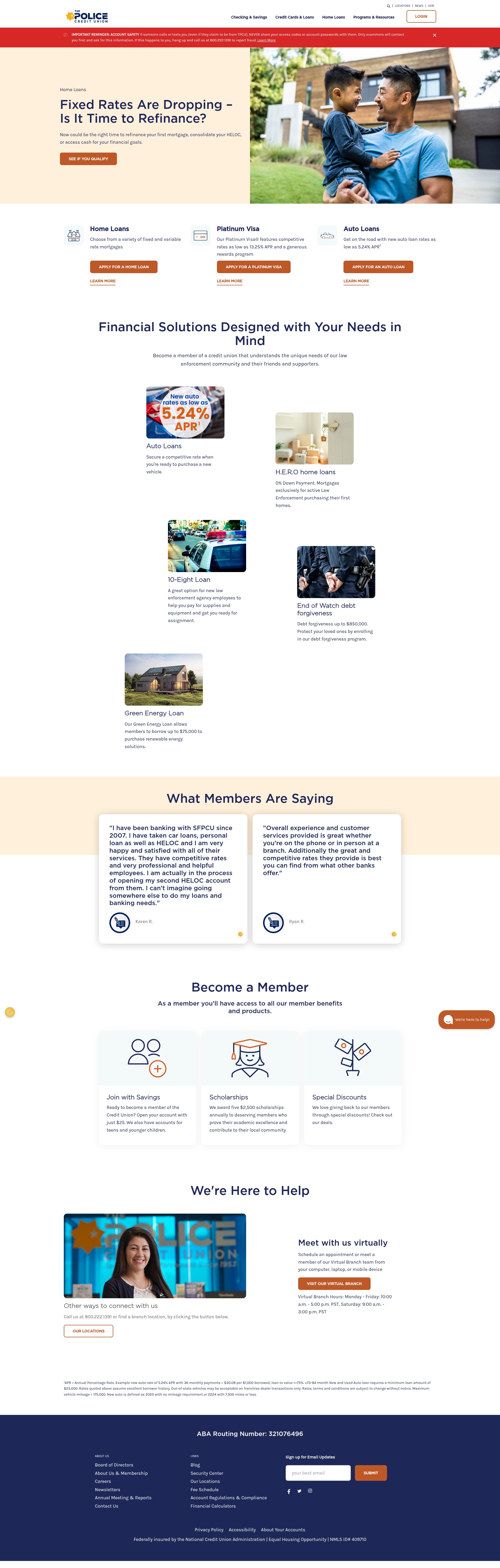 Screenshot of thepolicecu.org