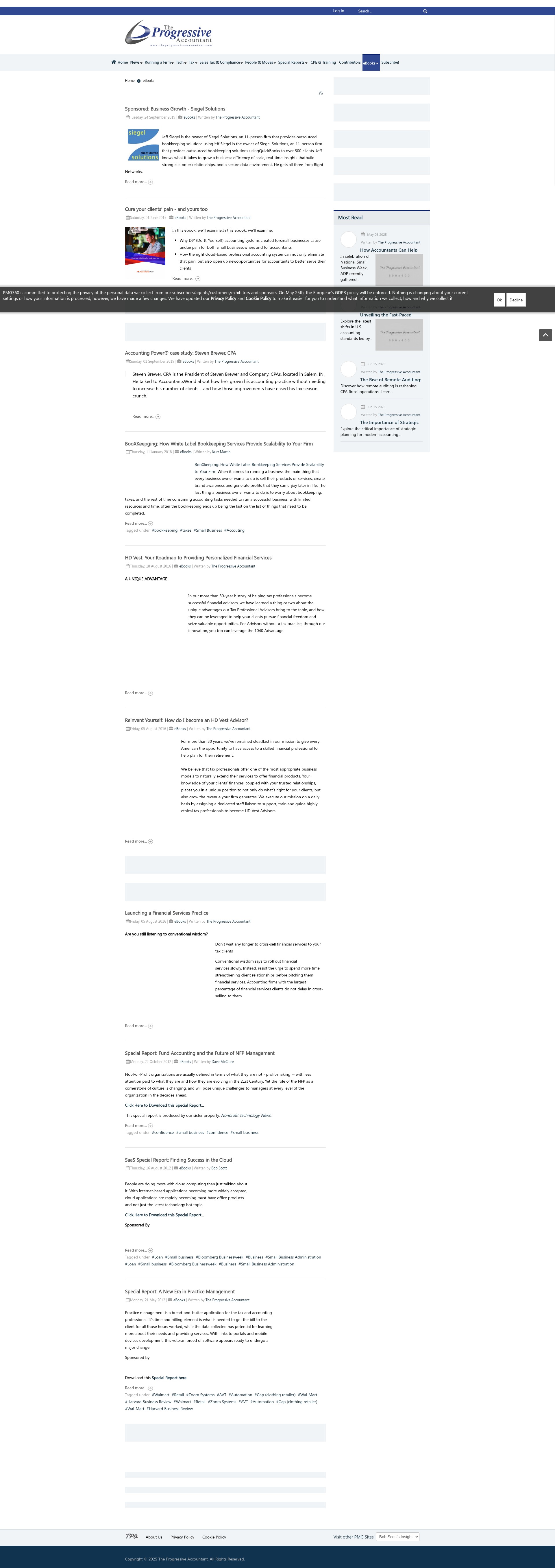 Screenshot of theprogressiveaccountant.com