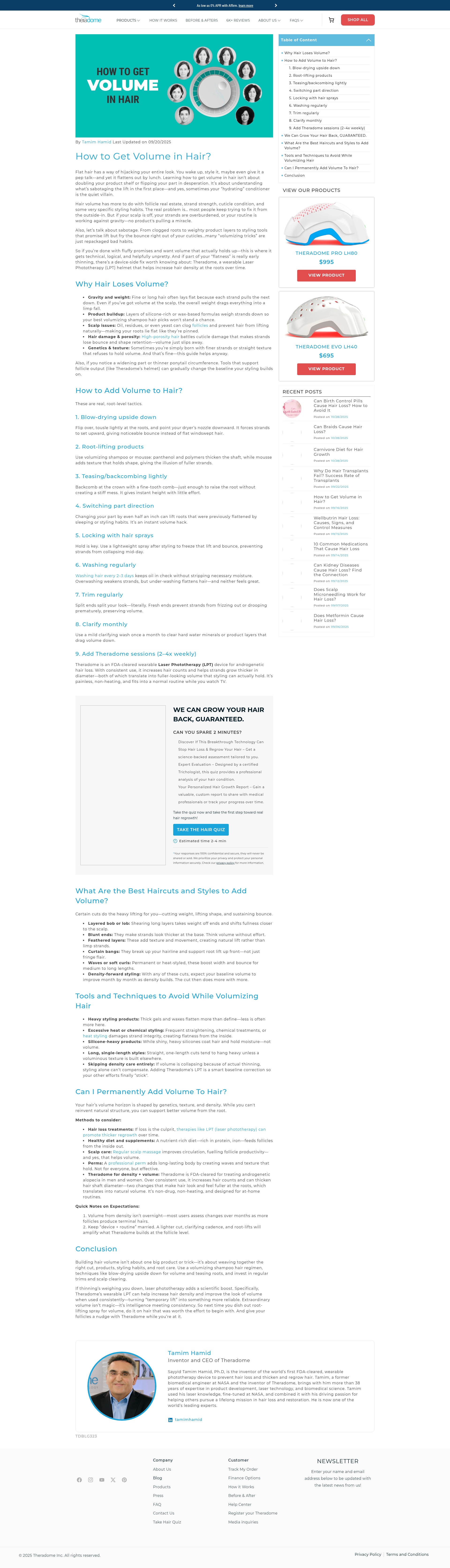 Screenshot of theradome.com