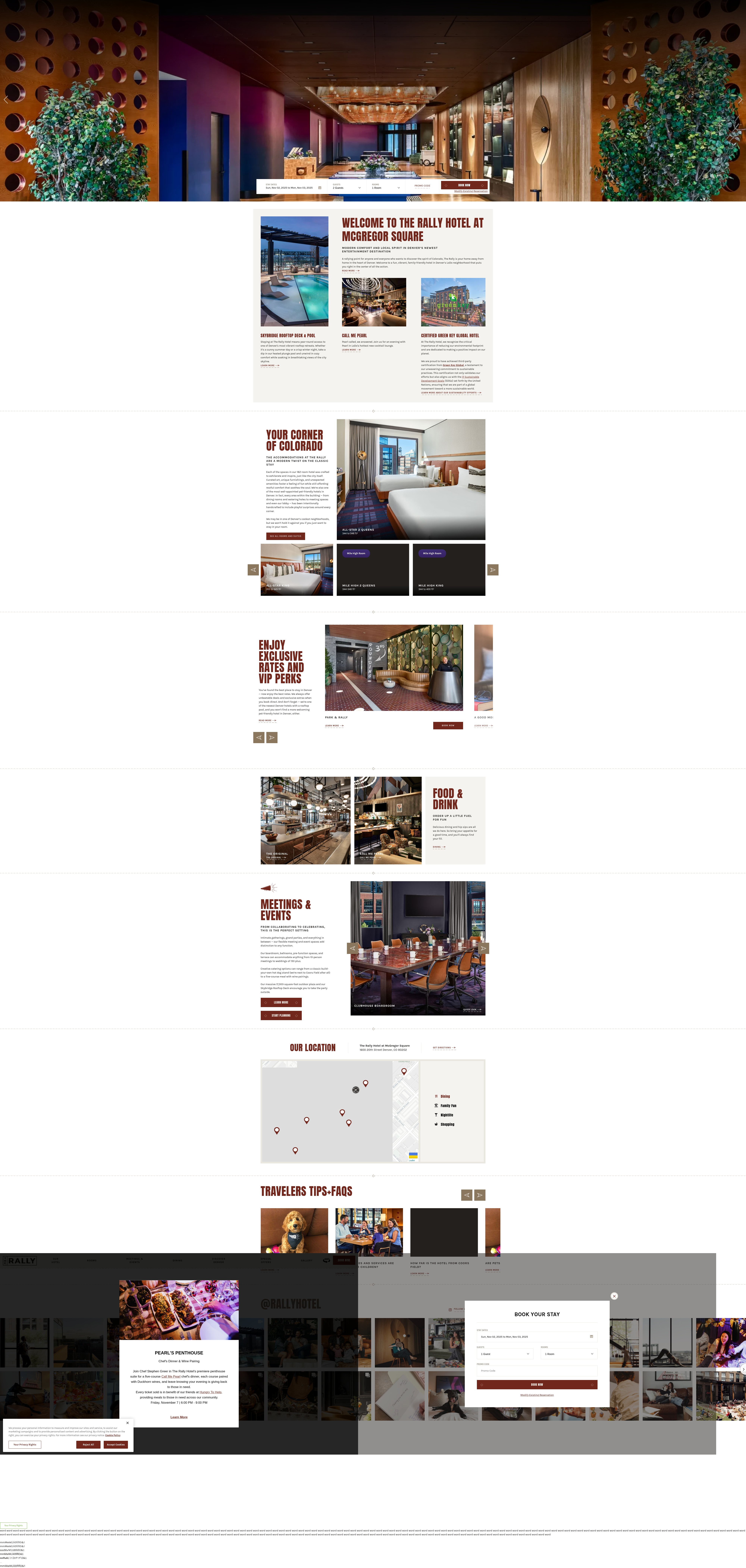 Screenshot of therallyhotel.com