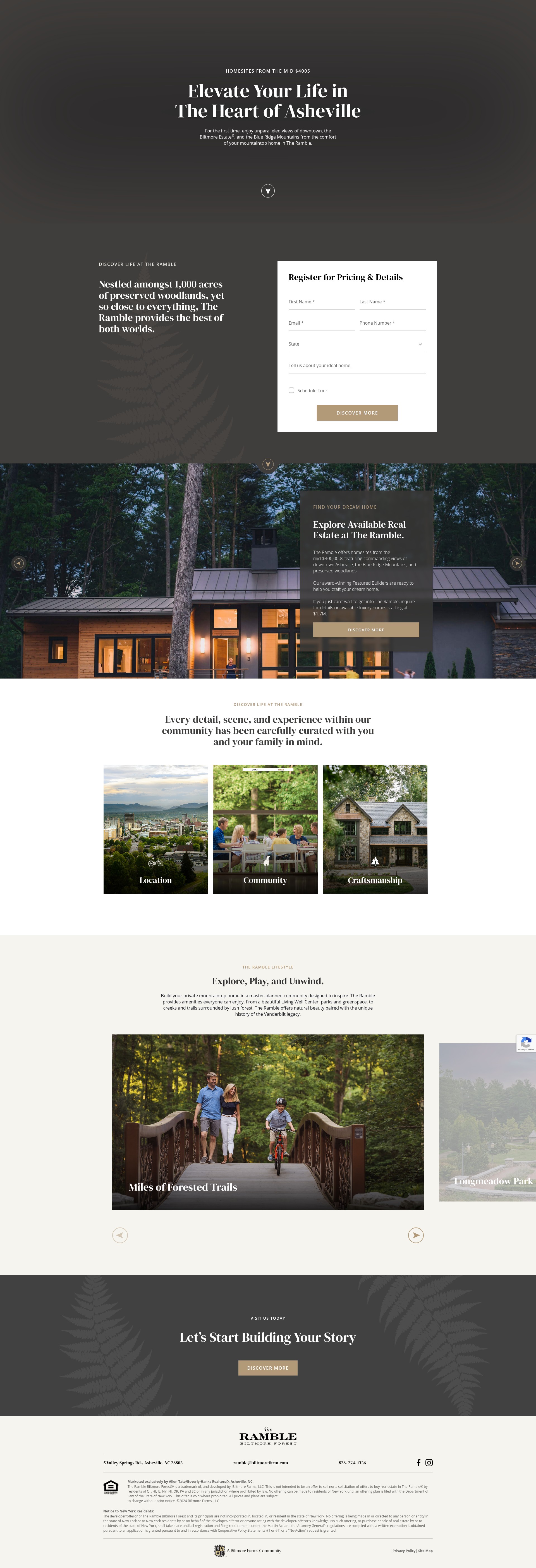 Screenshot of theramblerealestate.com