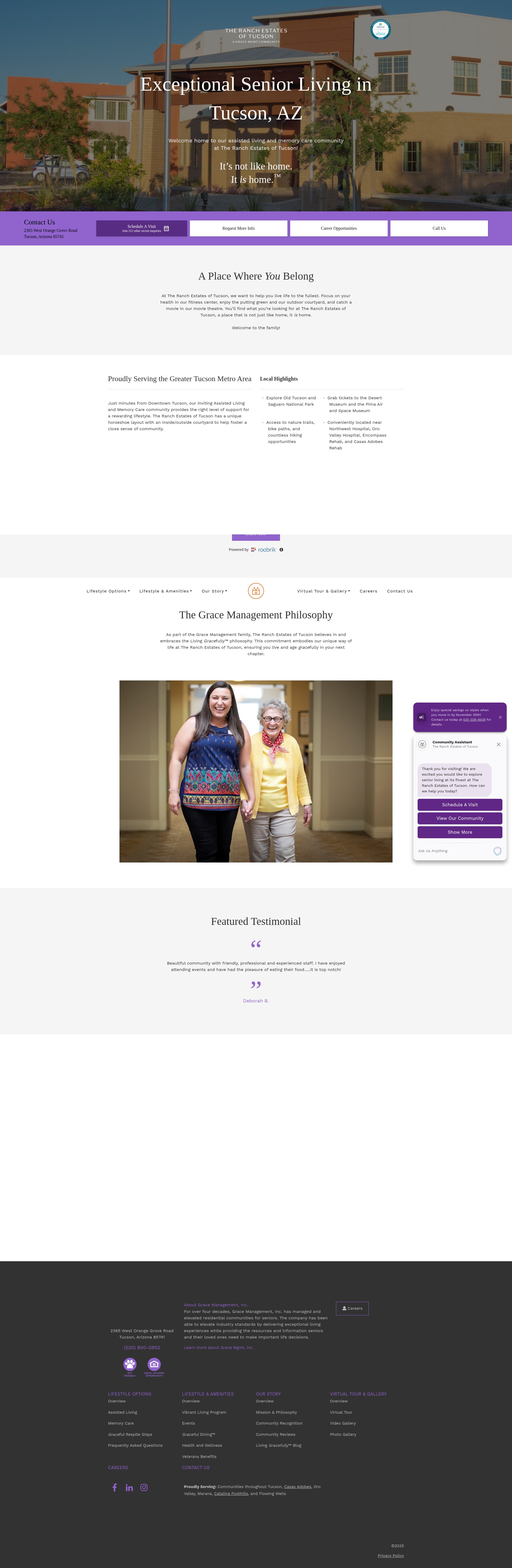 Screenshot of theranchestatesoftucson.com