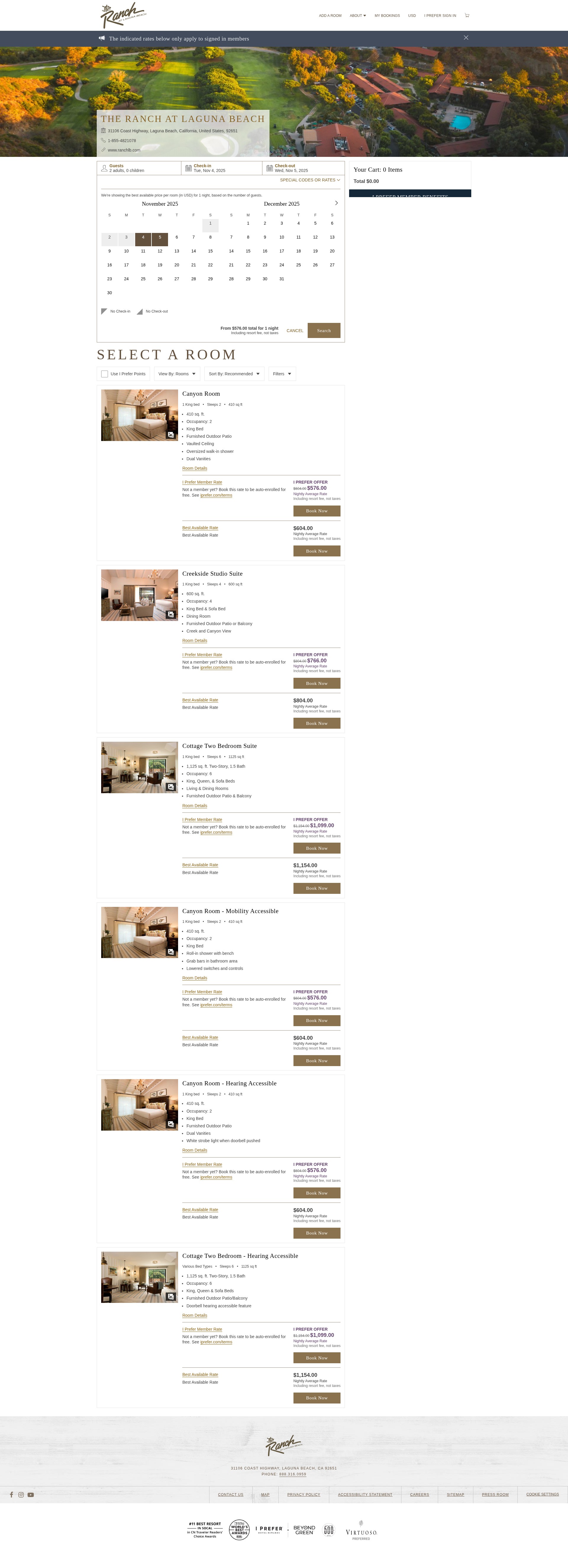 Screenshot of theranchlb.com