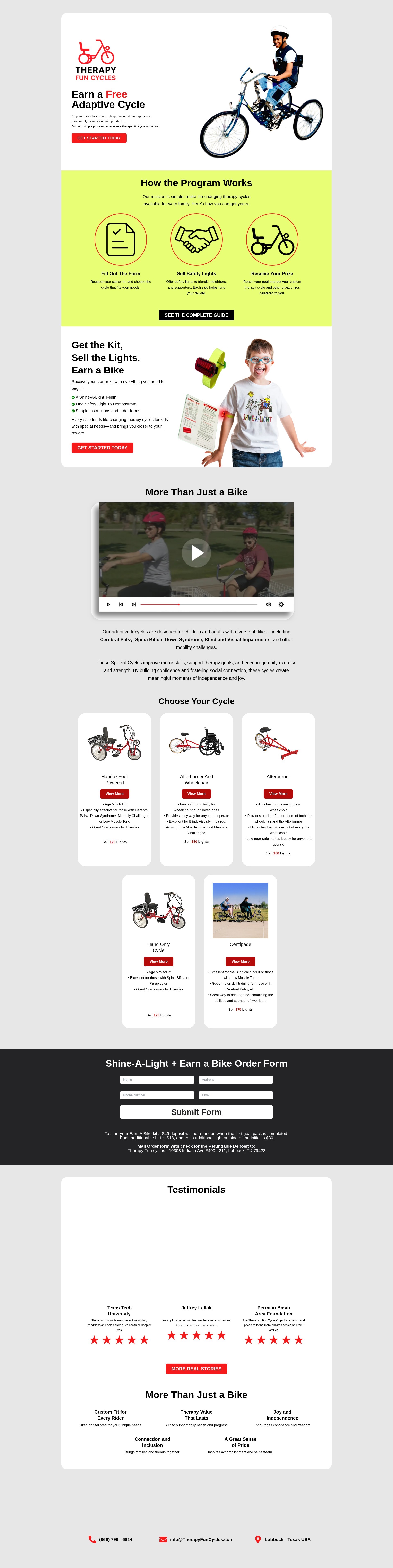Screenshot of therapyfuncycles.com