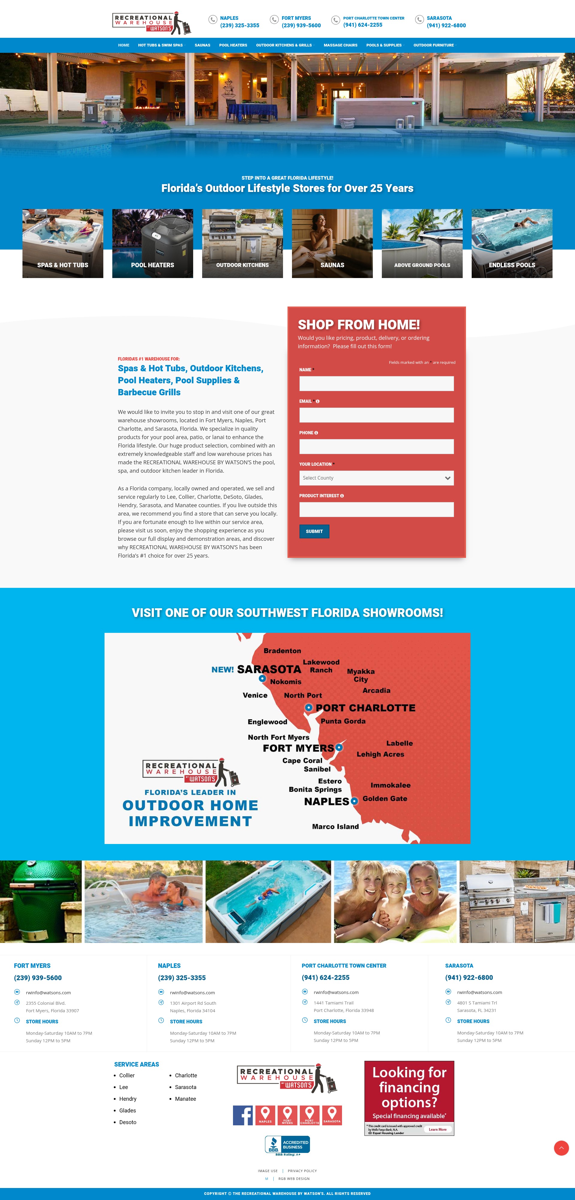 Screenshot of therecreationalwarehouse.com