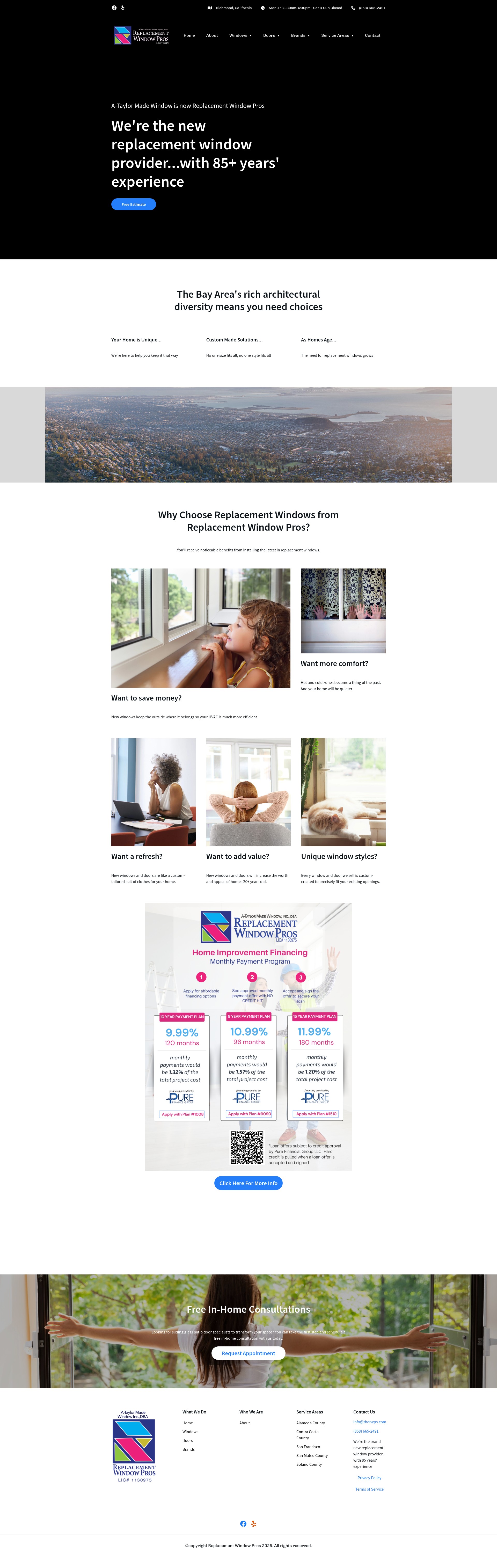Screenshot of thereplacementwindowpros.com