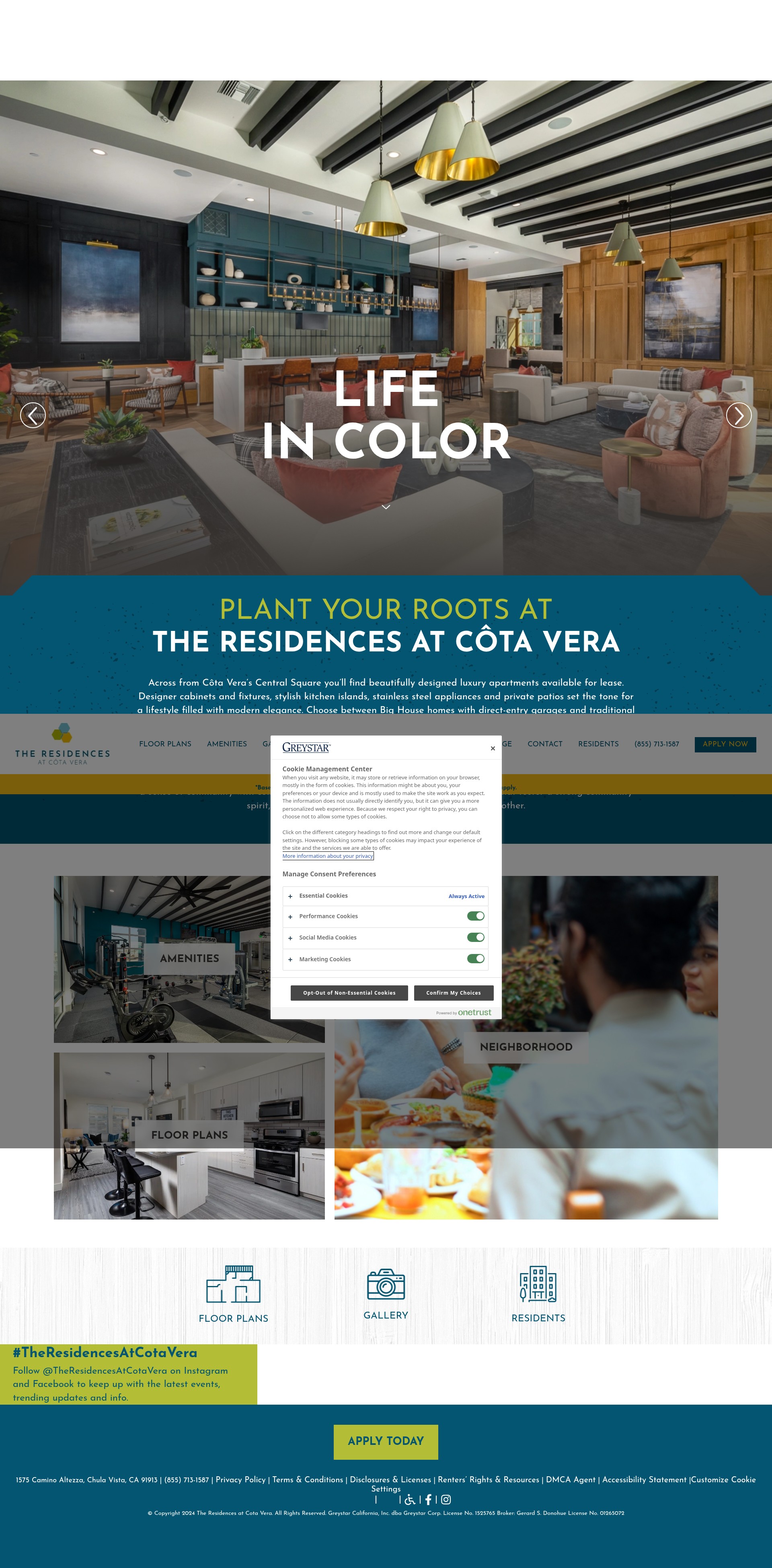 Screenshot of theresidencesatcotavera.com