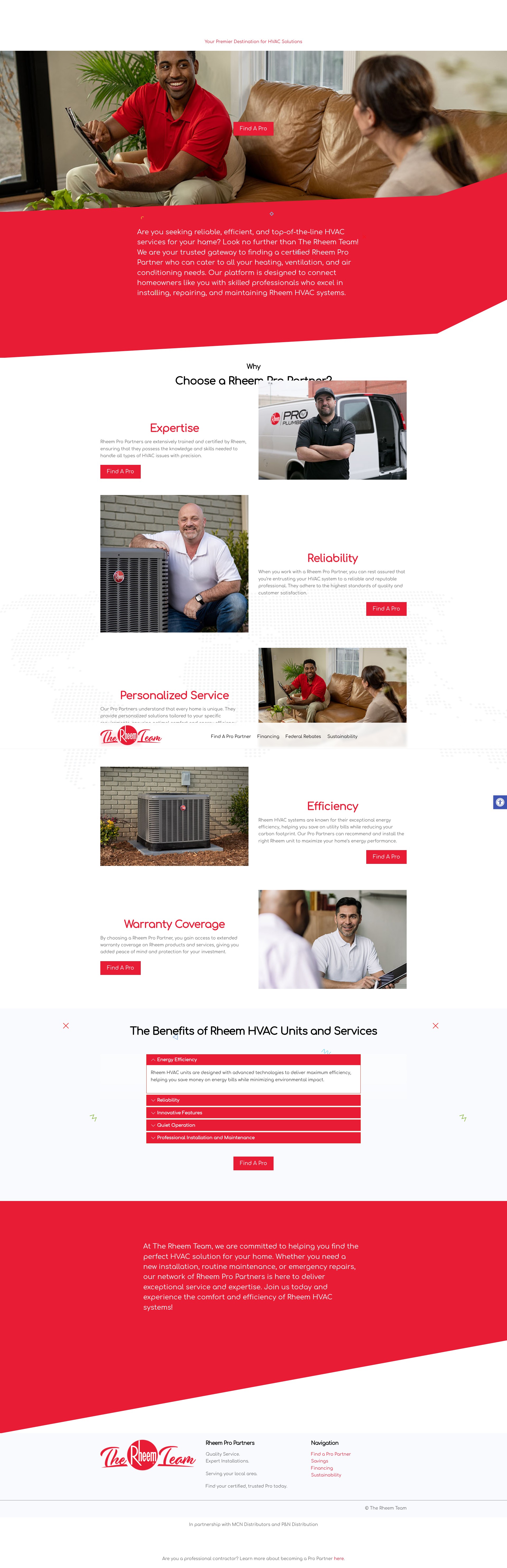 Screenshot of therheemteam.com