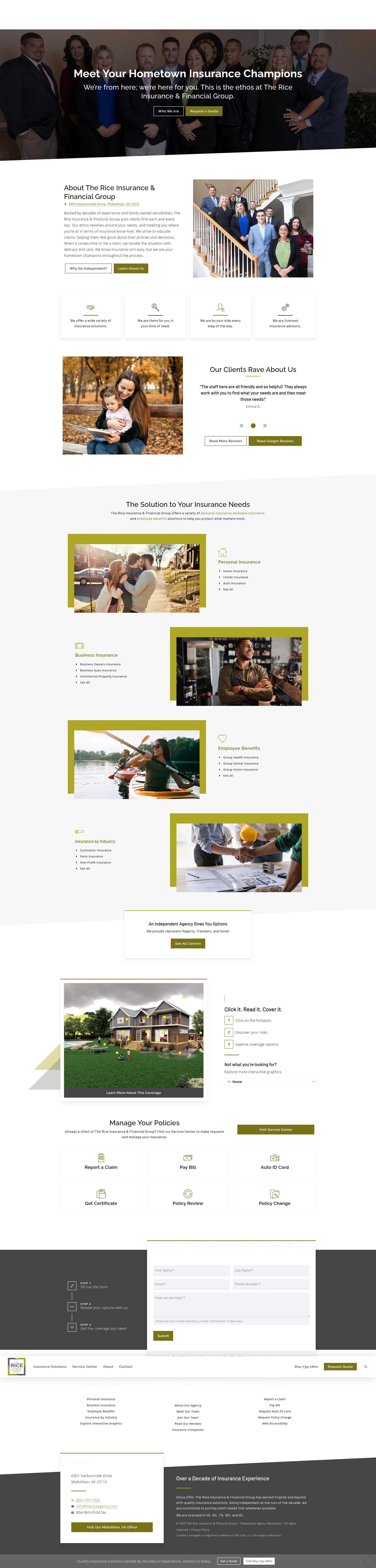 Screenshot of thericeagency.com
