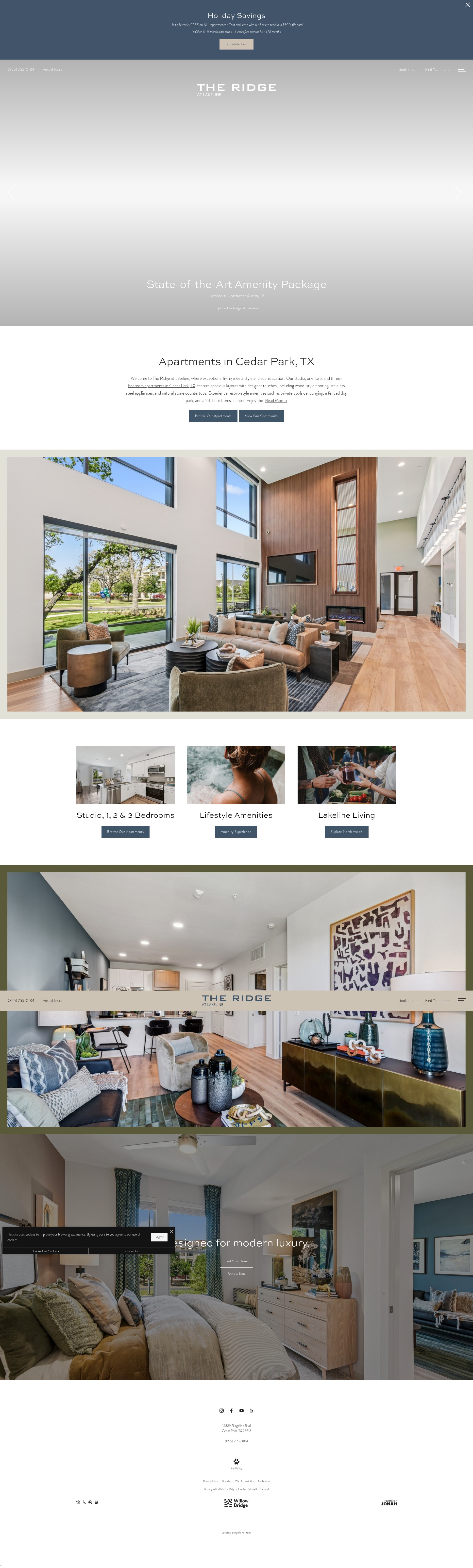 Screenshot of theridgeatlakeline.com