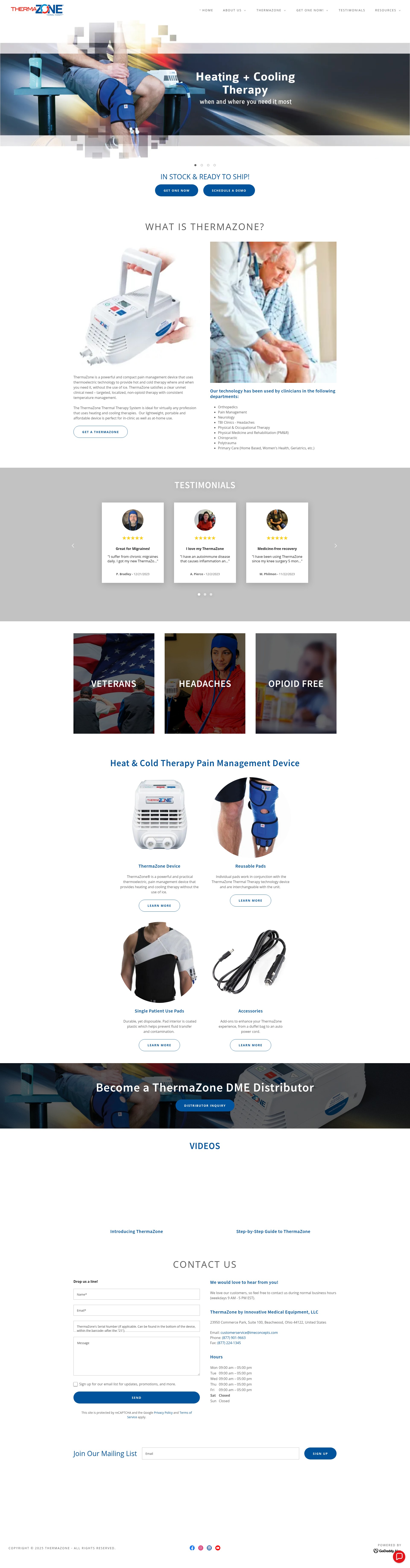 Screenshot of therma-zone.com