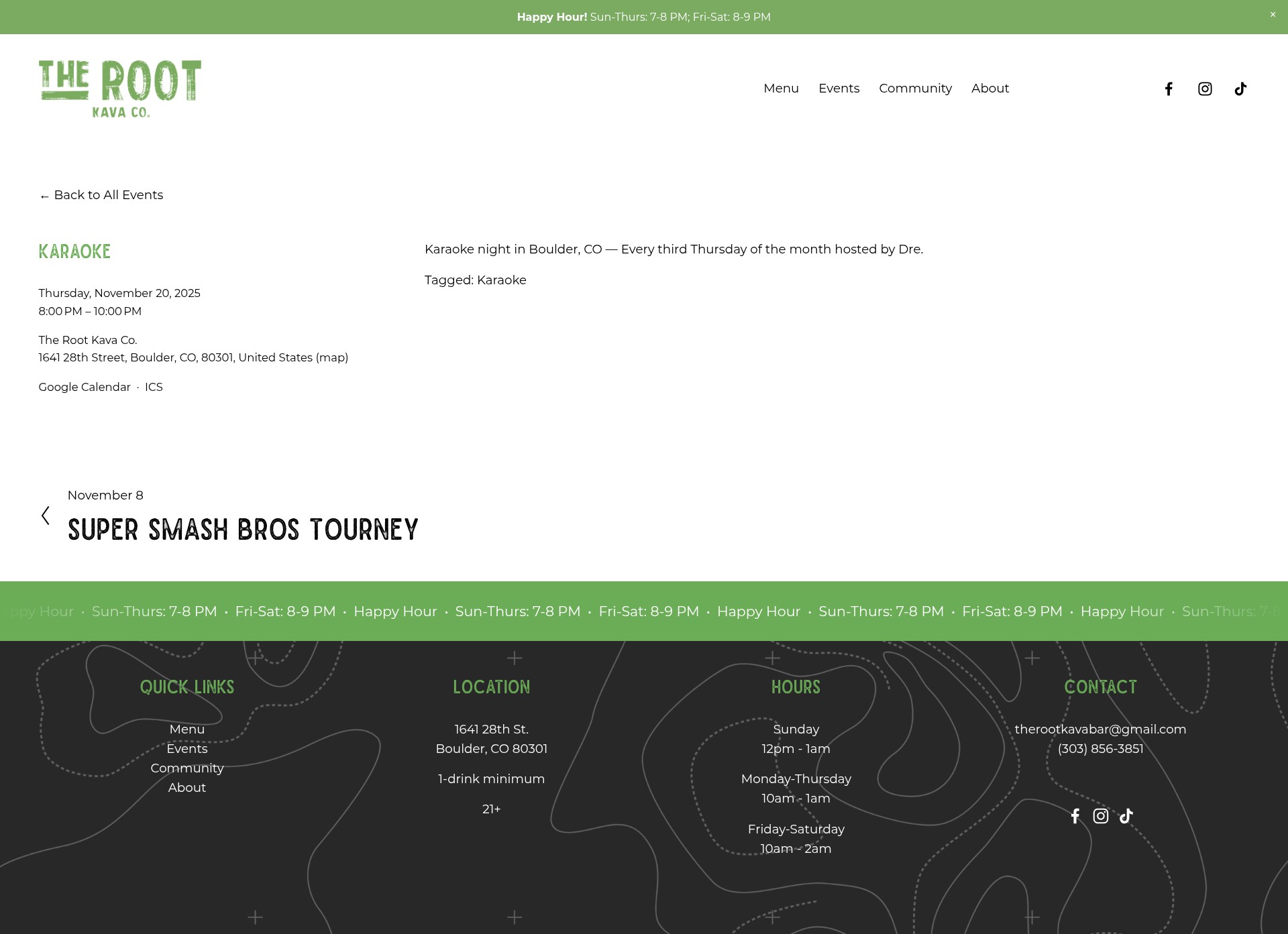 Screenshot of therootkavabar.com