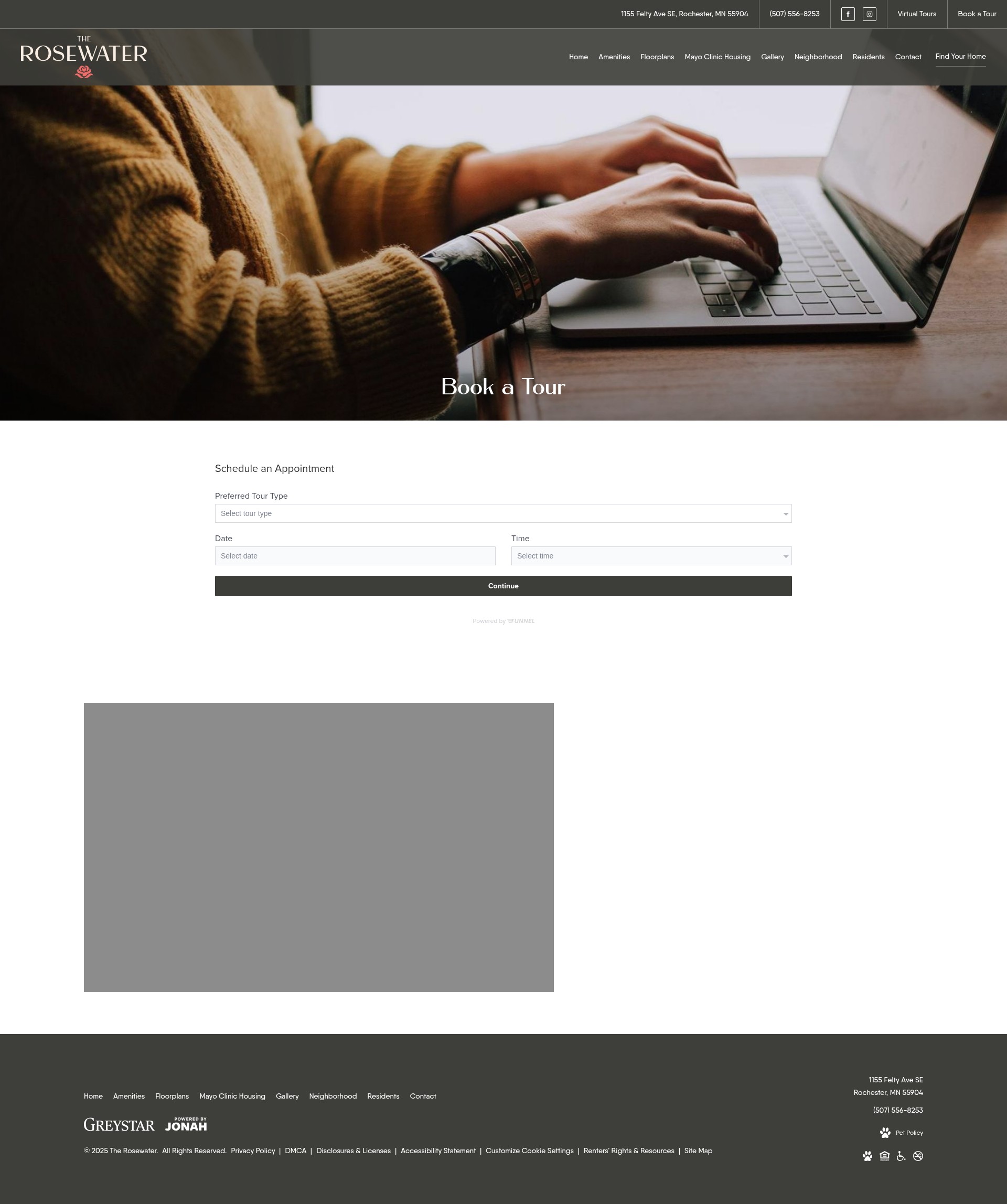Screenshot of therosewatermn.com