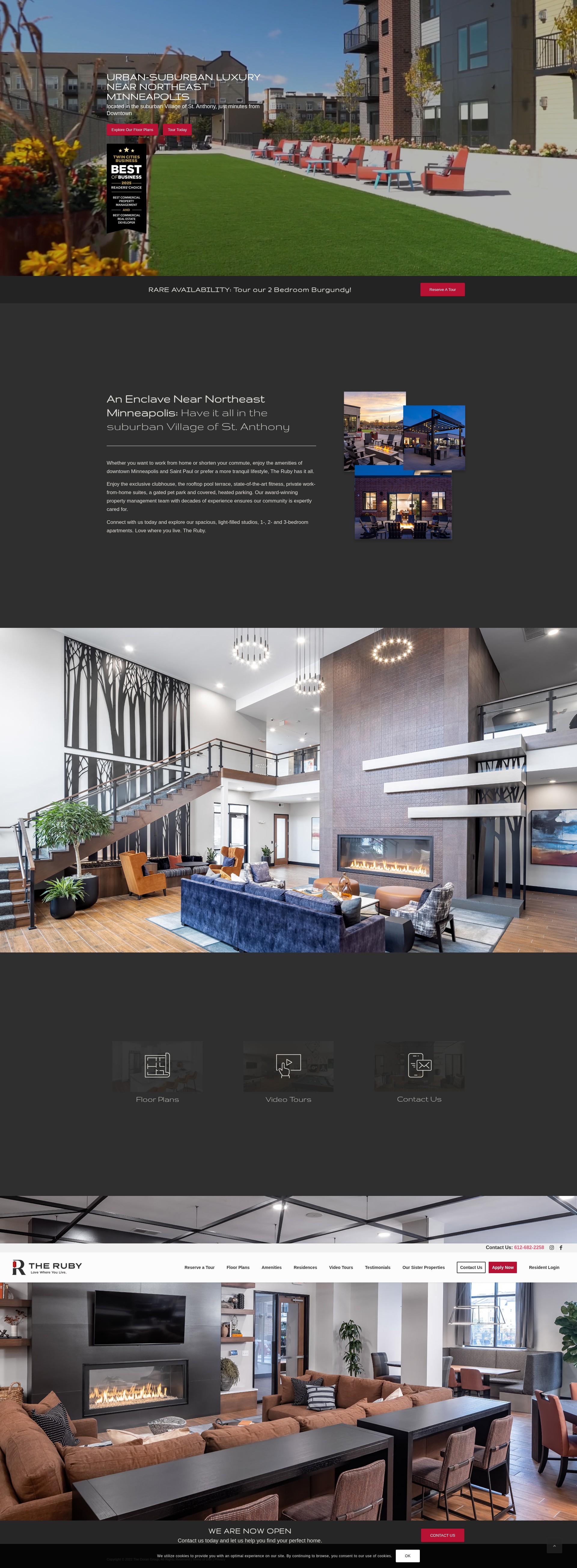 Screenshot of therubyapts.com