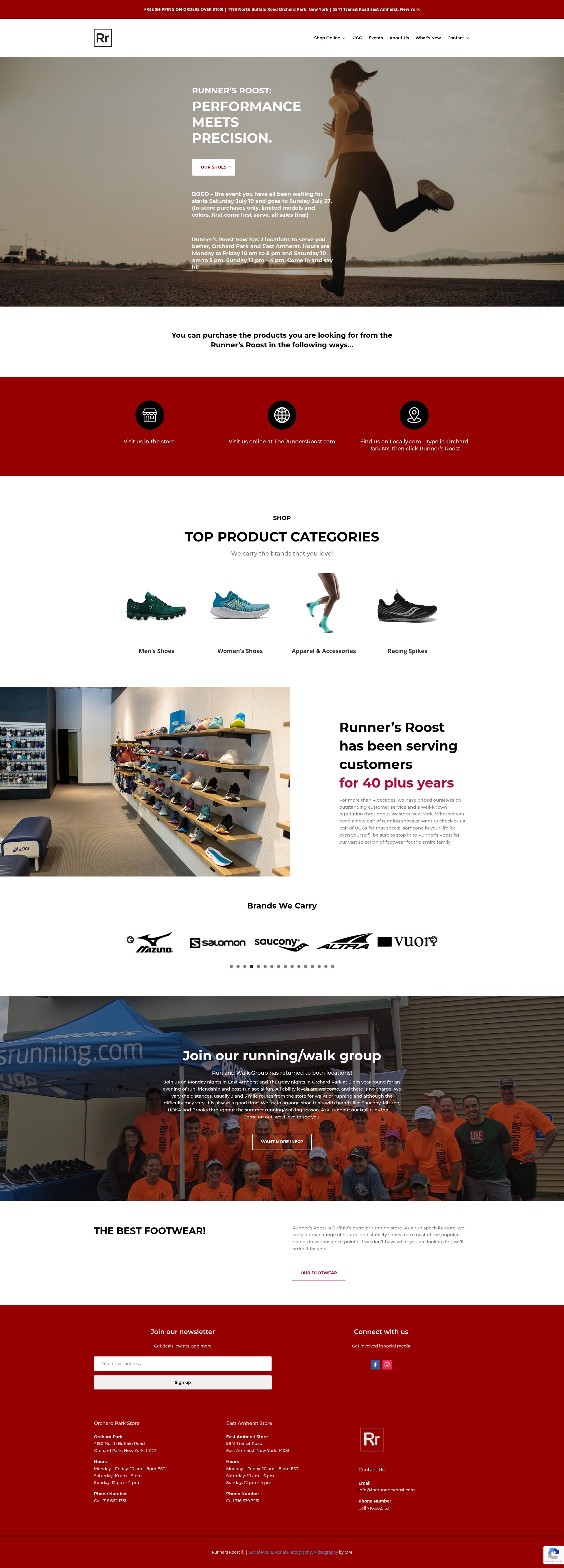 Screenshot of therunnersroost.com