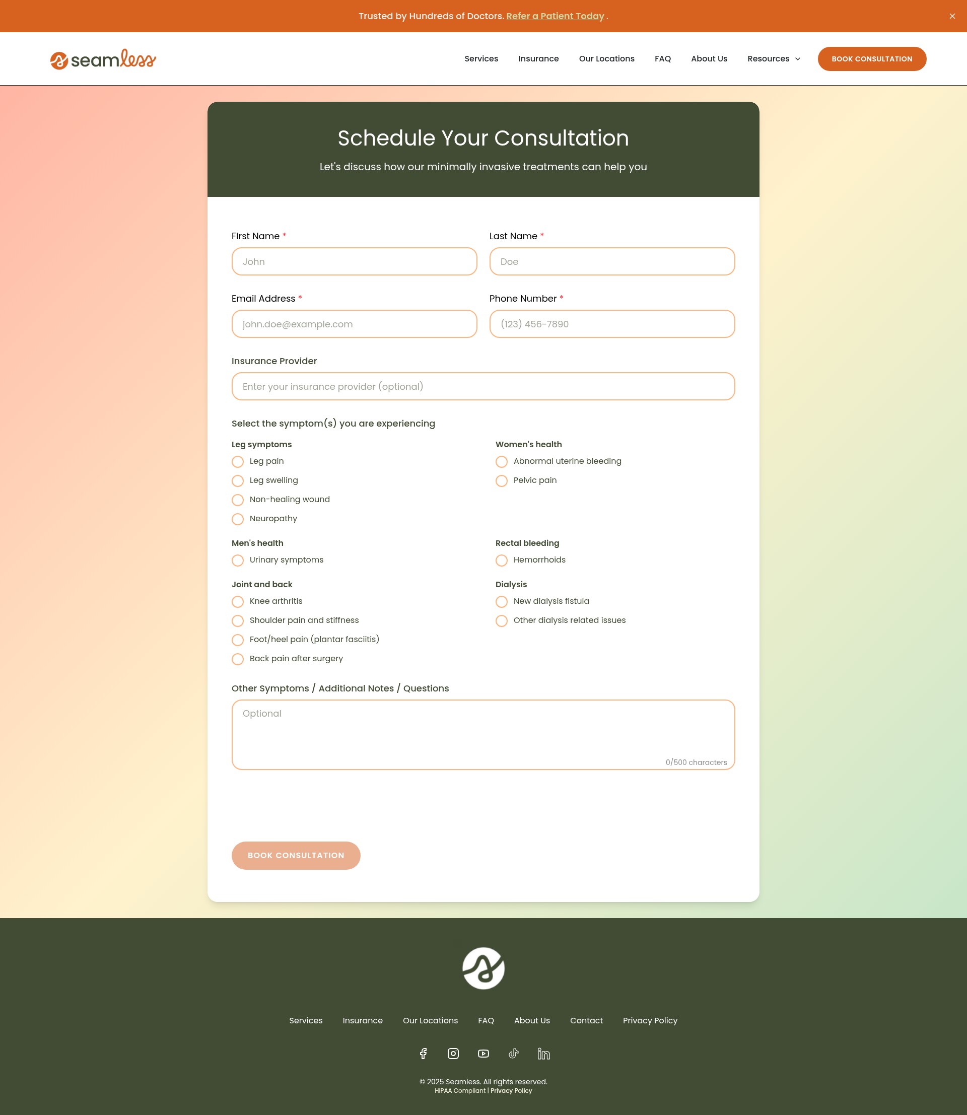 Screenshot of theseamlessway.com