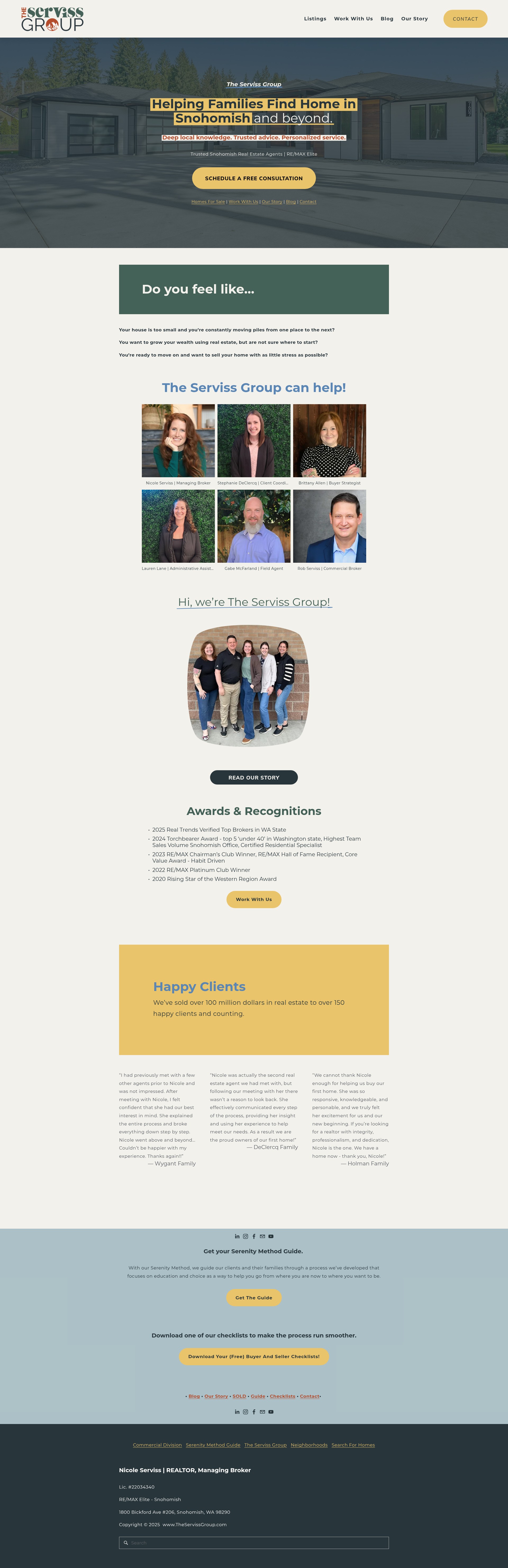 Screenshot of theservissgroup.com