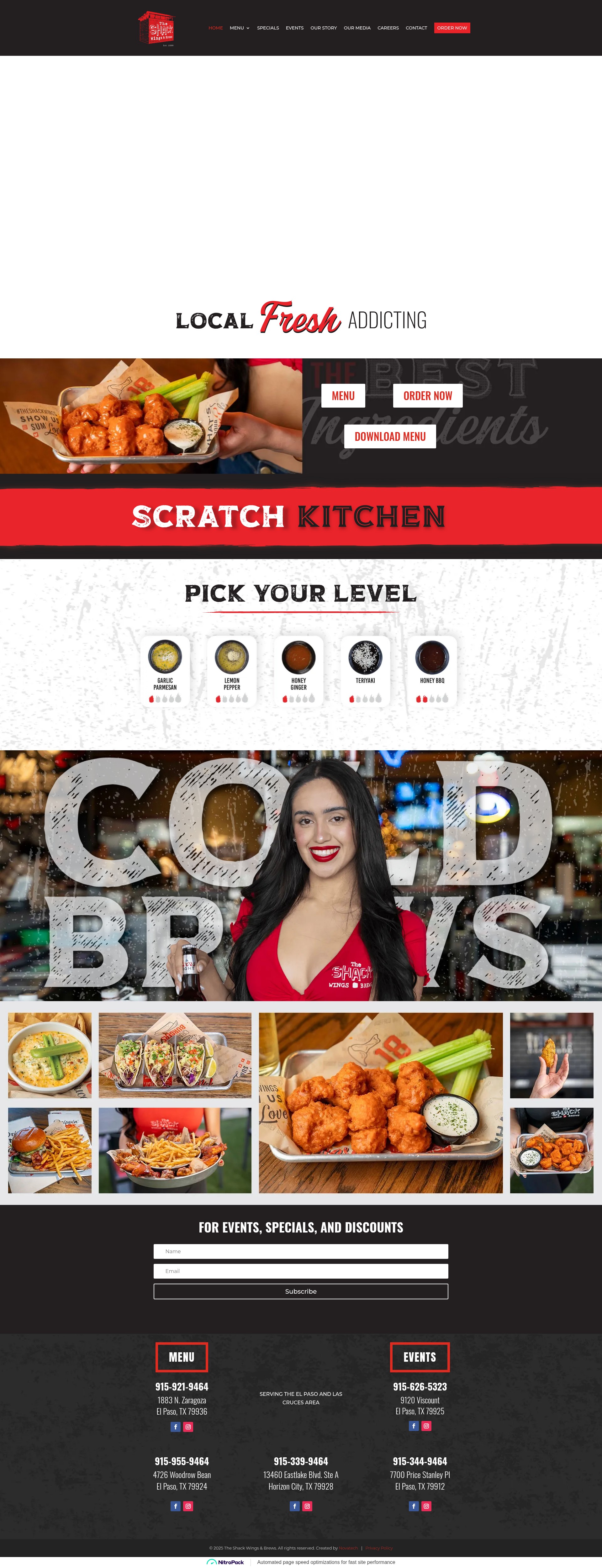 Screenshot of theshackwings.com