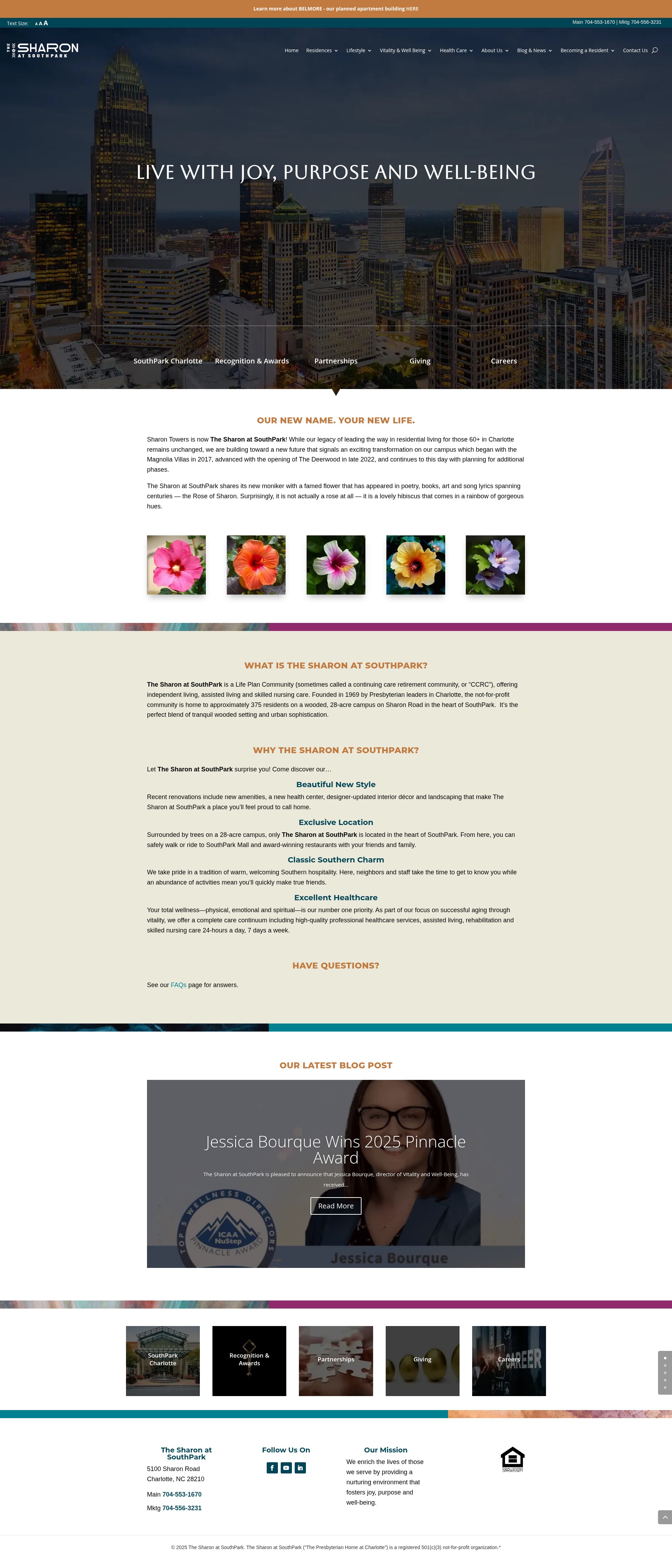 Screenshot of thesharon.org