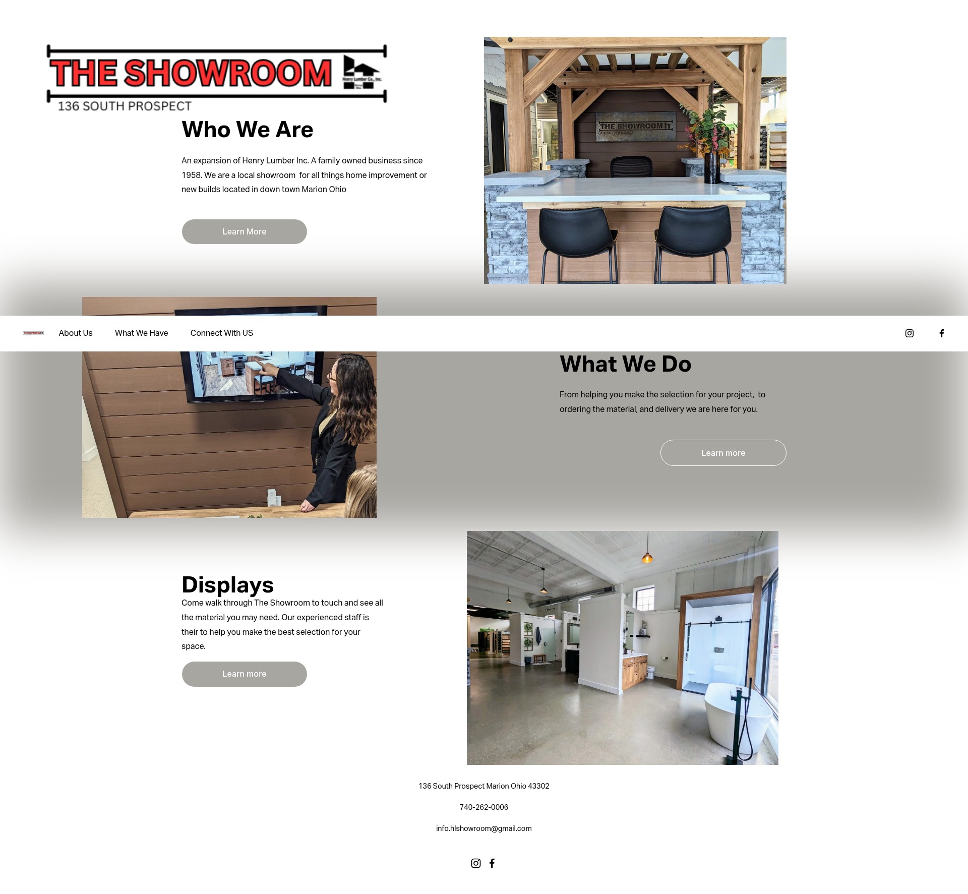 Screenshot of theshowroom-henrylumber.com