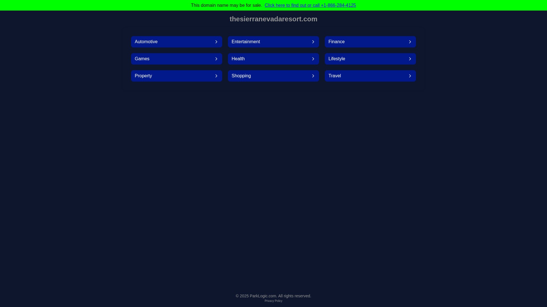 Screenshot of thesierranevadaresort.com
