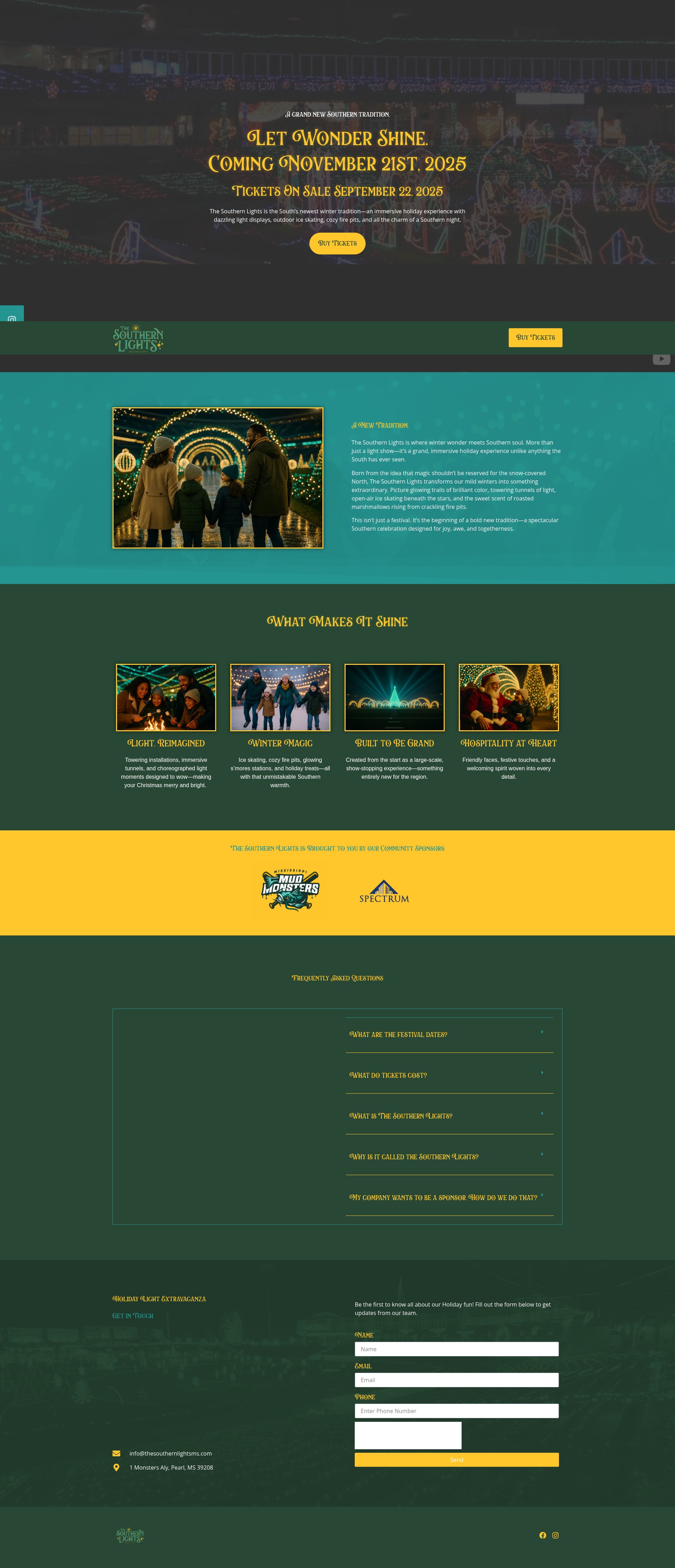 Screenshot of thesouthernlightsms.com