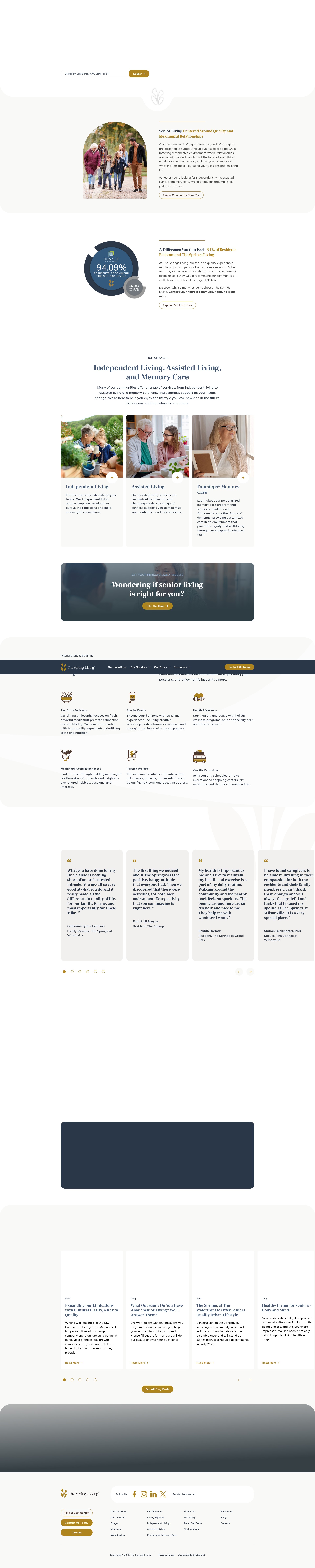Screenshot of thespringsliving.com