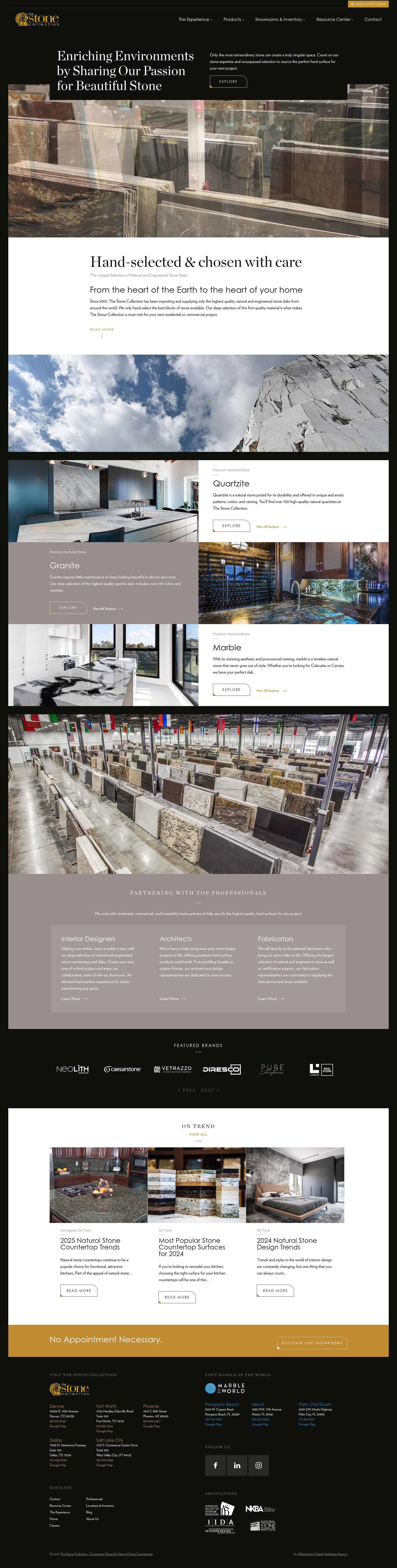 Screenshot of thestonecollection.com