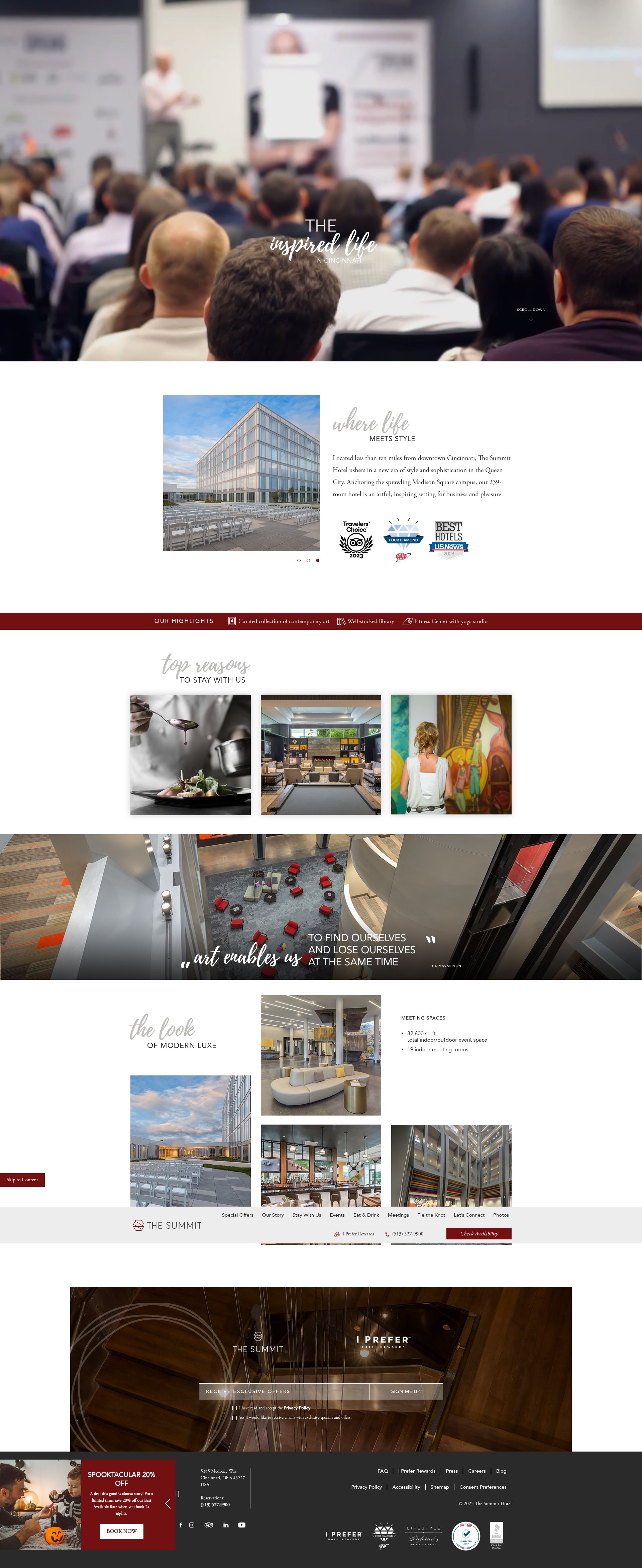 Screenshot of thesummithotel.com