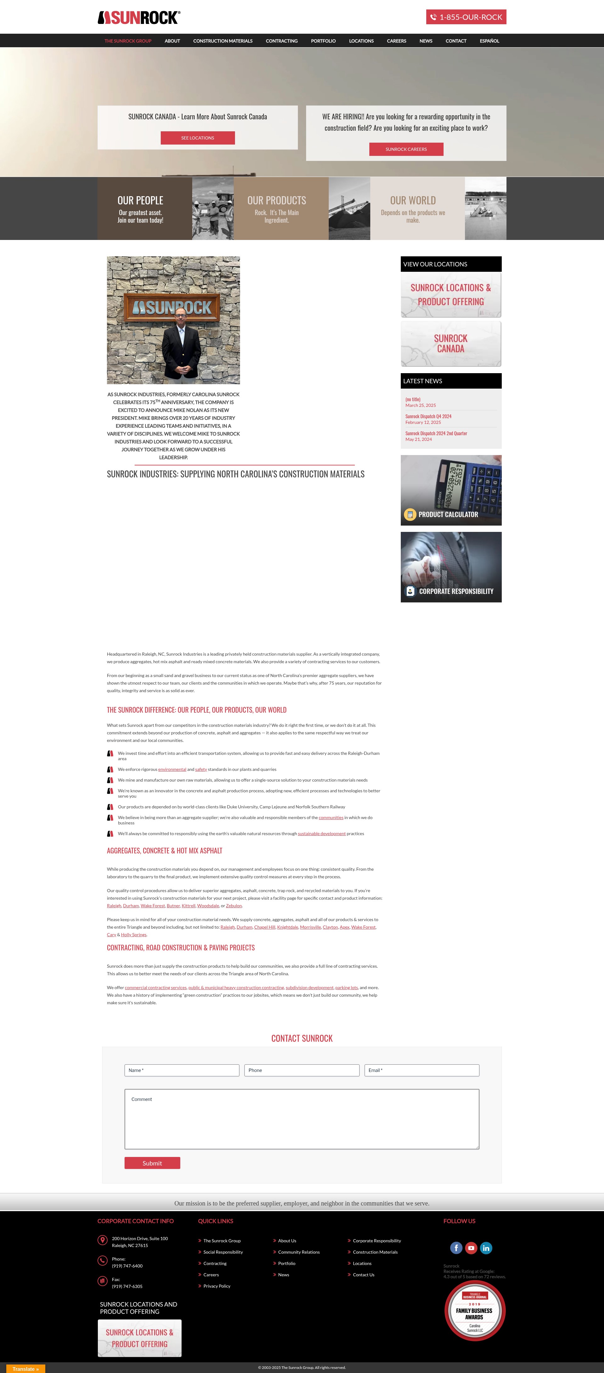 Screenshot of thesunrockgroup.com