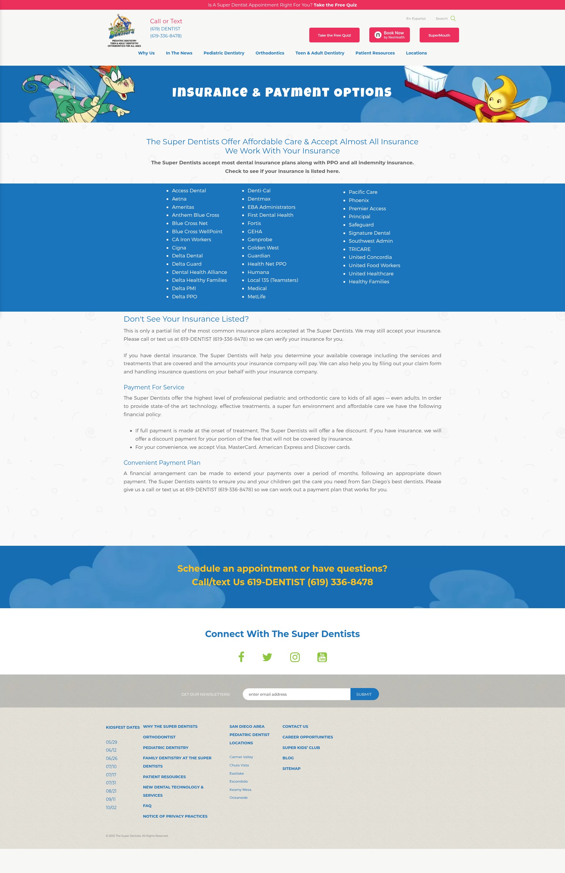 Screenshot of thesuperdentists.com