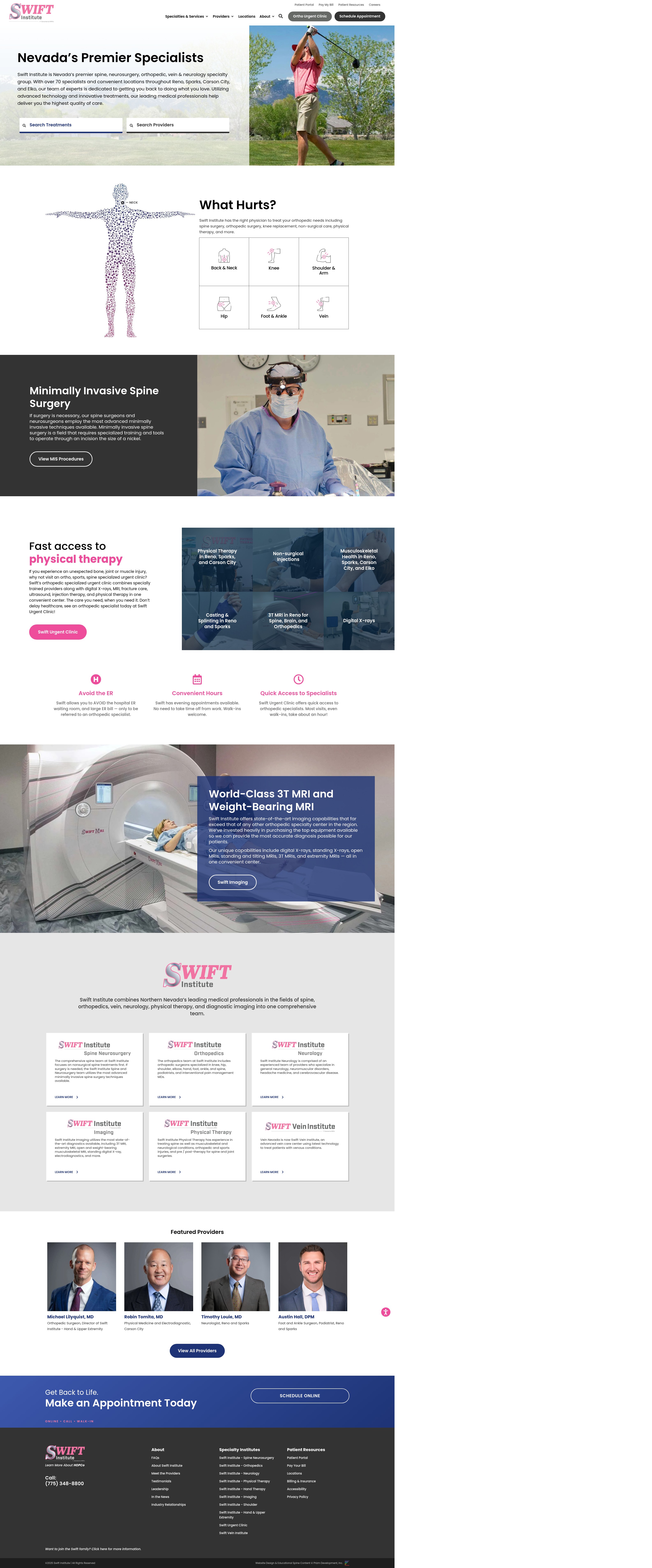 Screenshot of theswiftinstitute.com