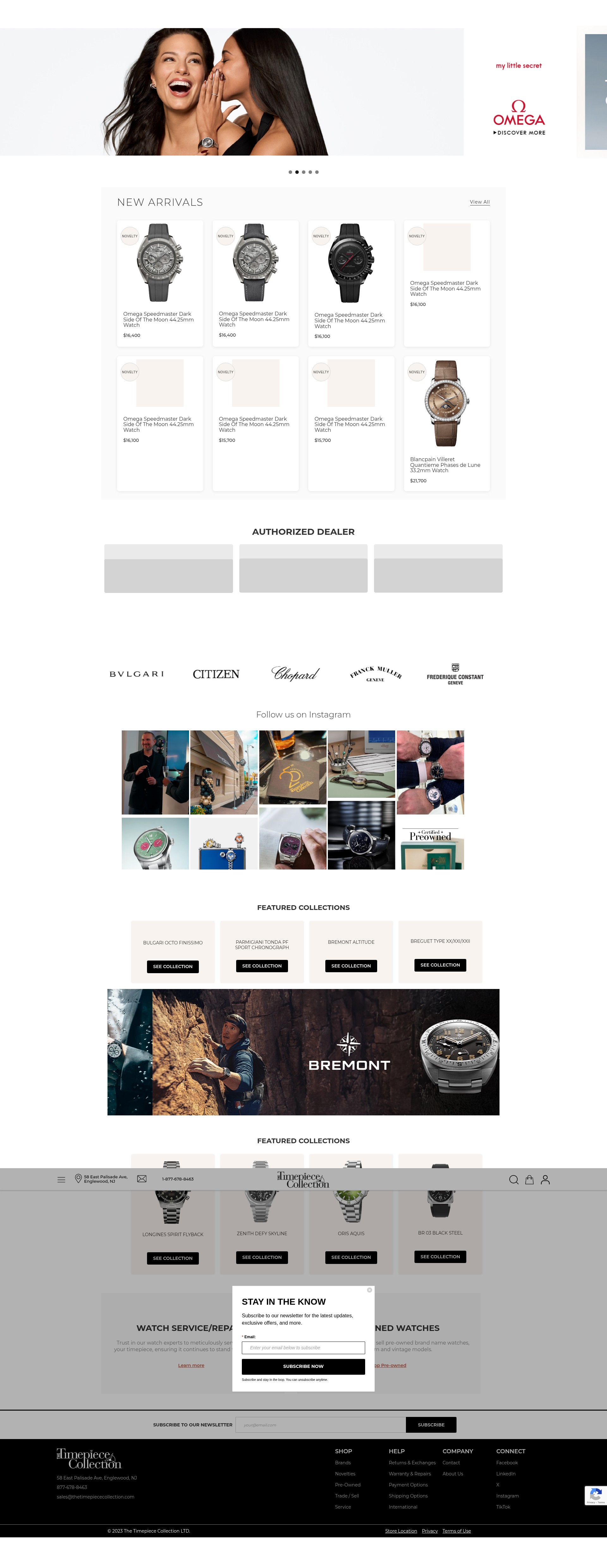 Screenshot of thetimepiececollection.com