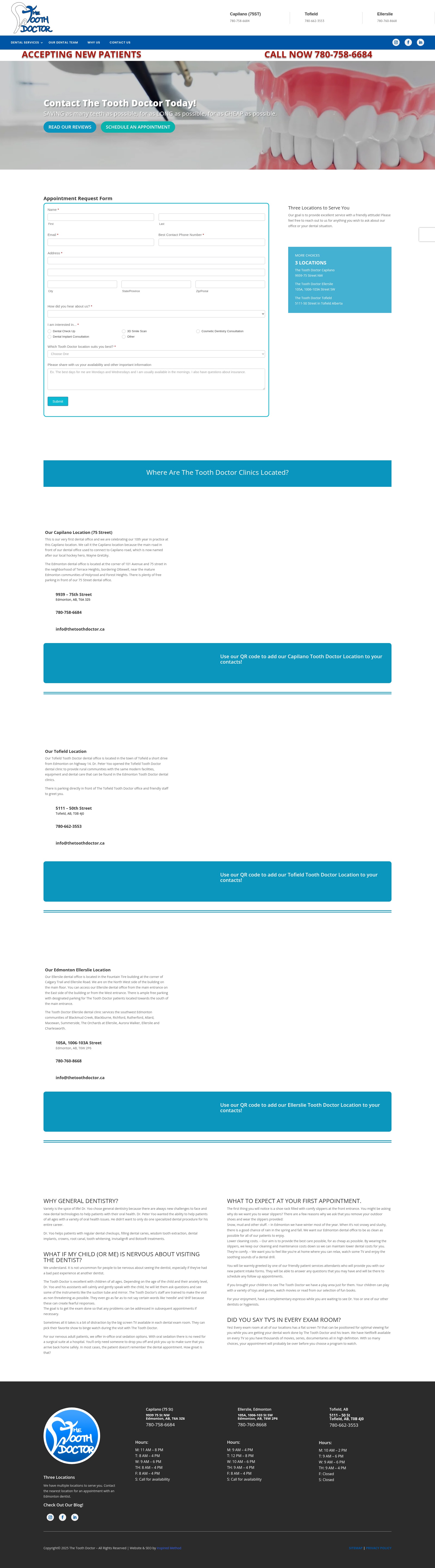 Screenshot of thetoothdoctor.ca