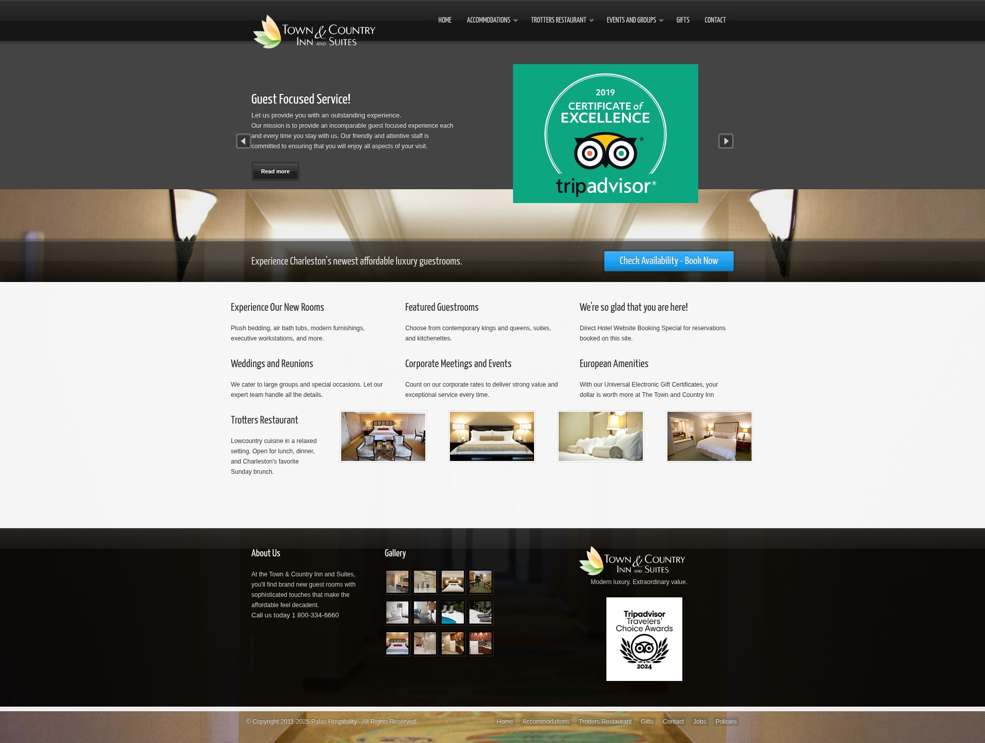 Screenshot of thetownandcountryinn.com