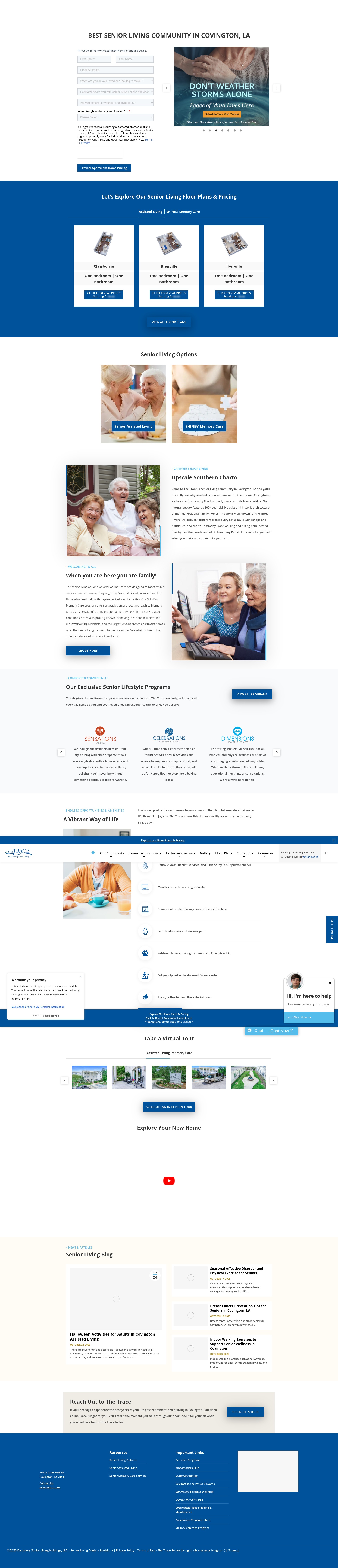 Screenshot of thetraceseniorliving.com