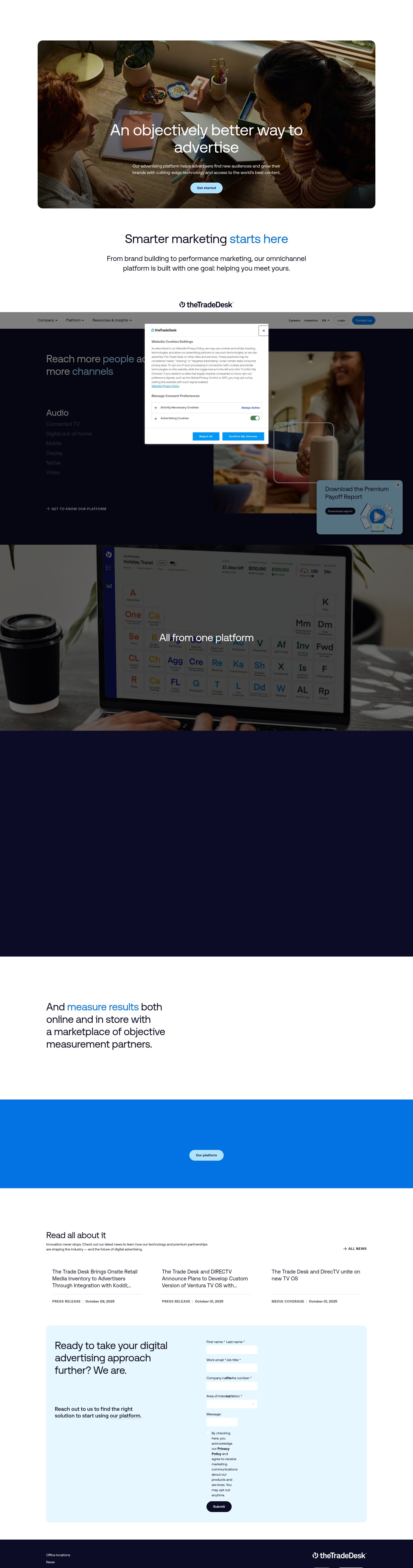 Screenshot of thetradedesk.com